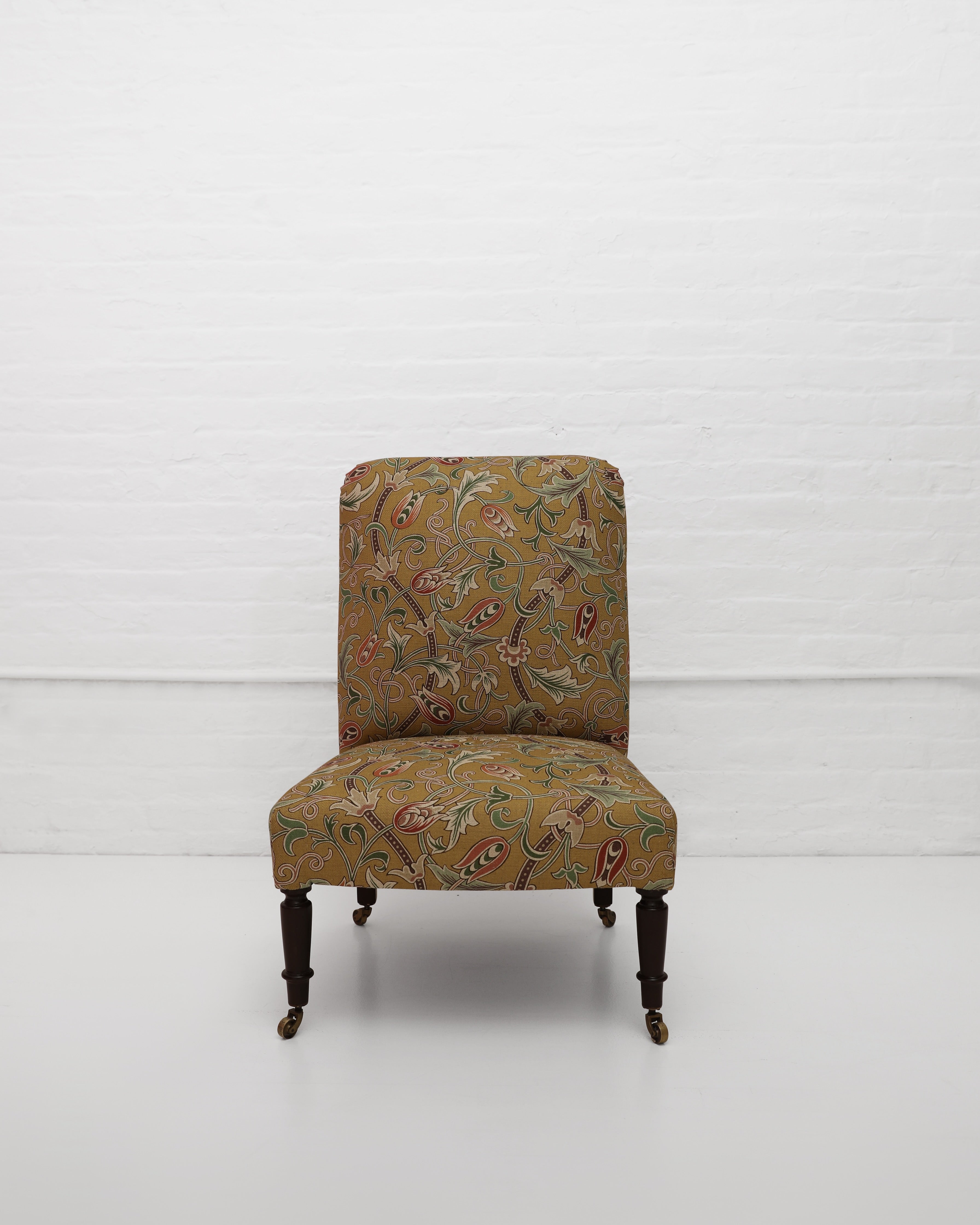 WILLIAM WHITE x CABANA: Studio Slipper Chair, William Morris Scrolling Tulip
