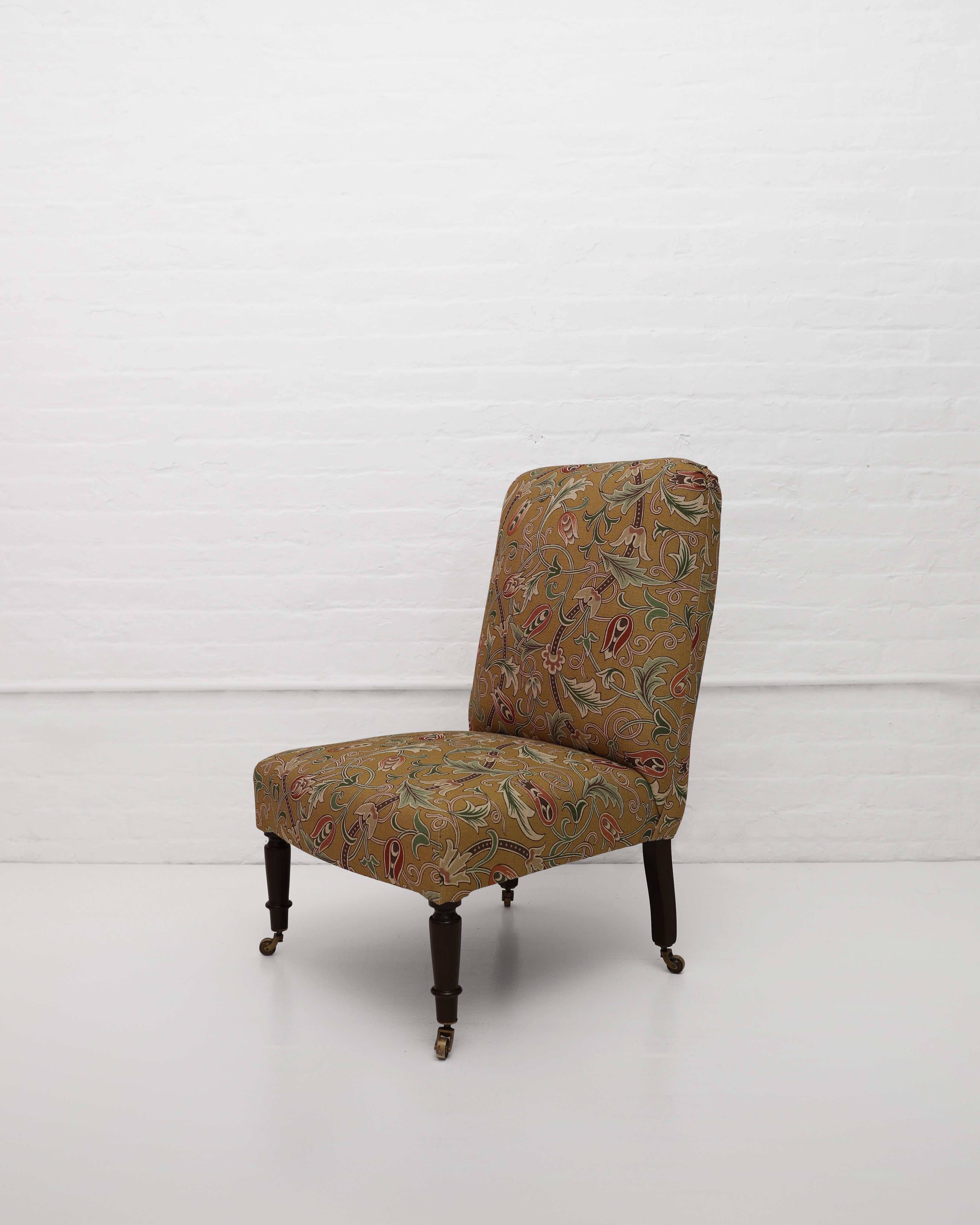 WILLIAM WHITE x CABANA: Studio Slipper Chair, William Morris Scrolling Tulip