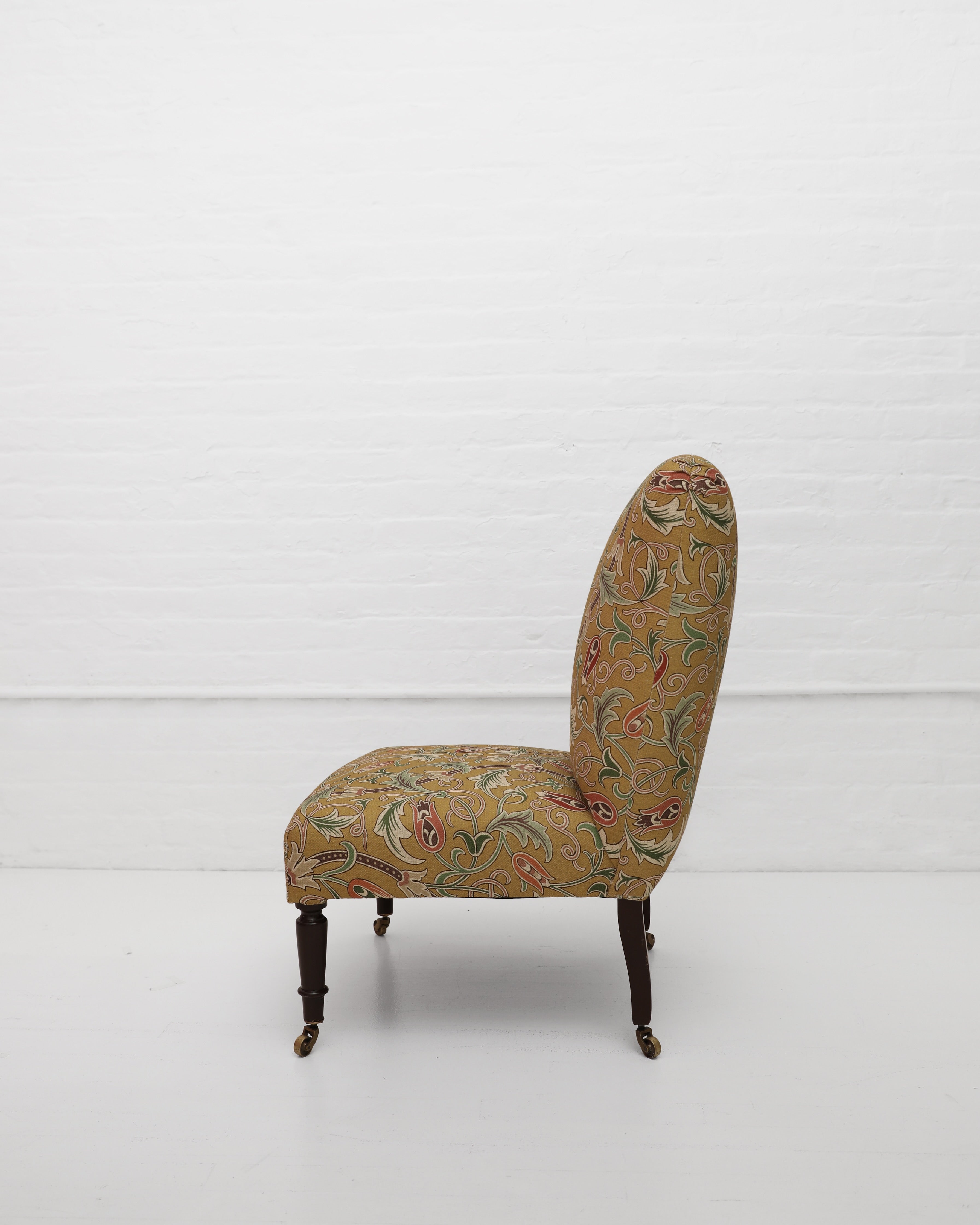 WILLIAM WHITE x CABANA: Studio Slipper Chair, William Morris Scrolling Tulip