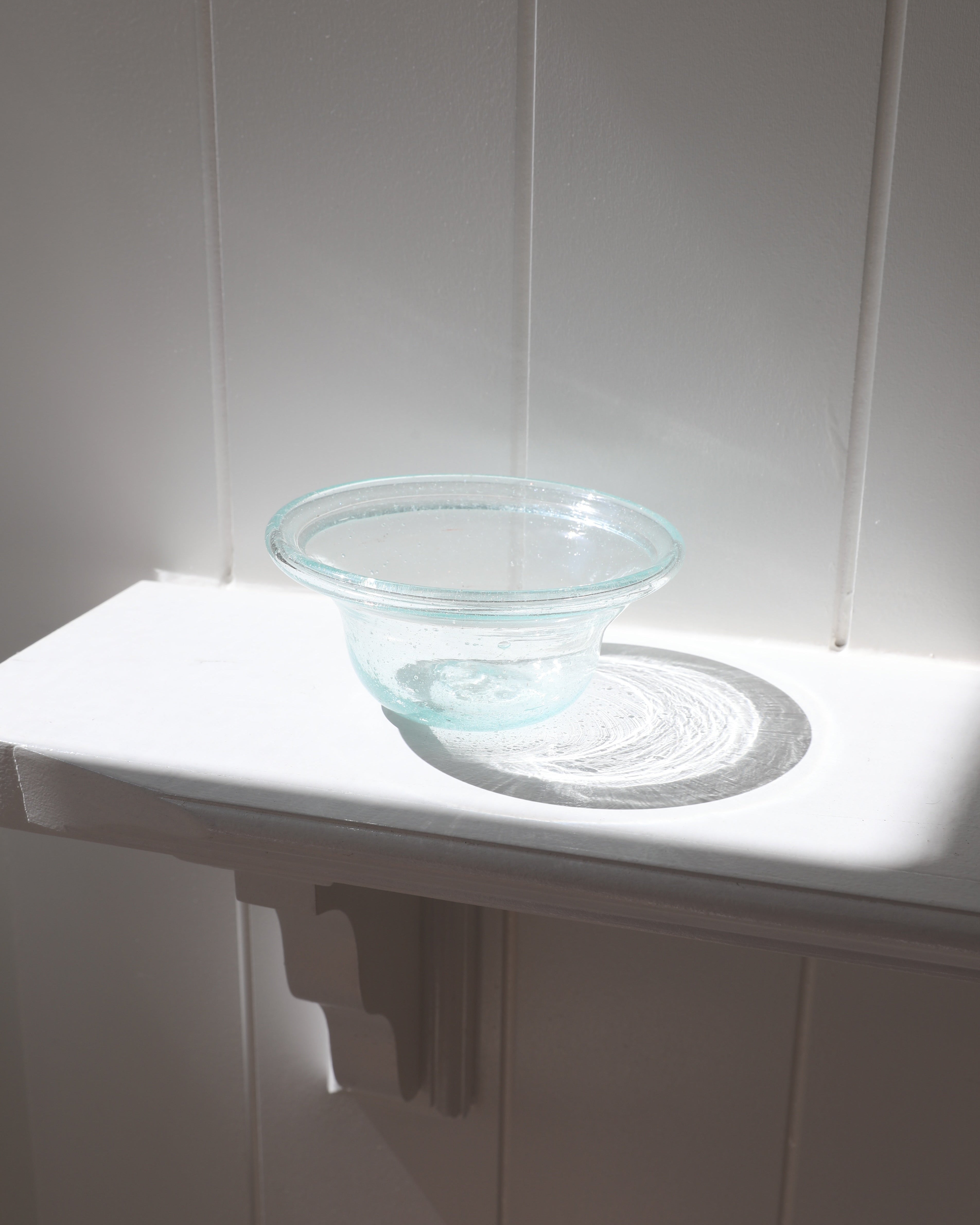 Egyptian Recycled Glass Apertivo Bowl in Clear