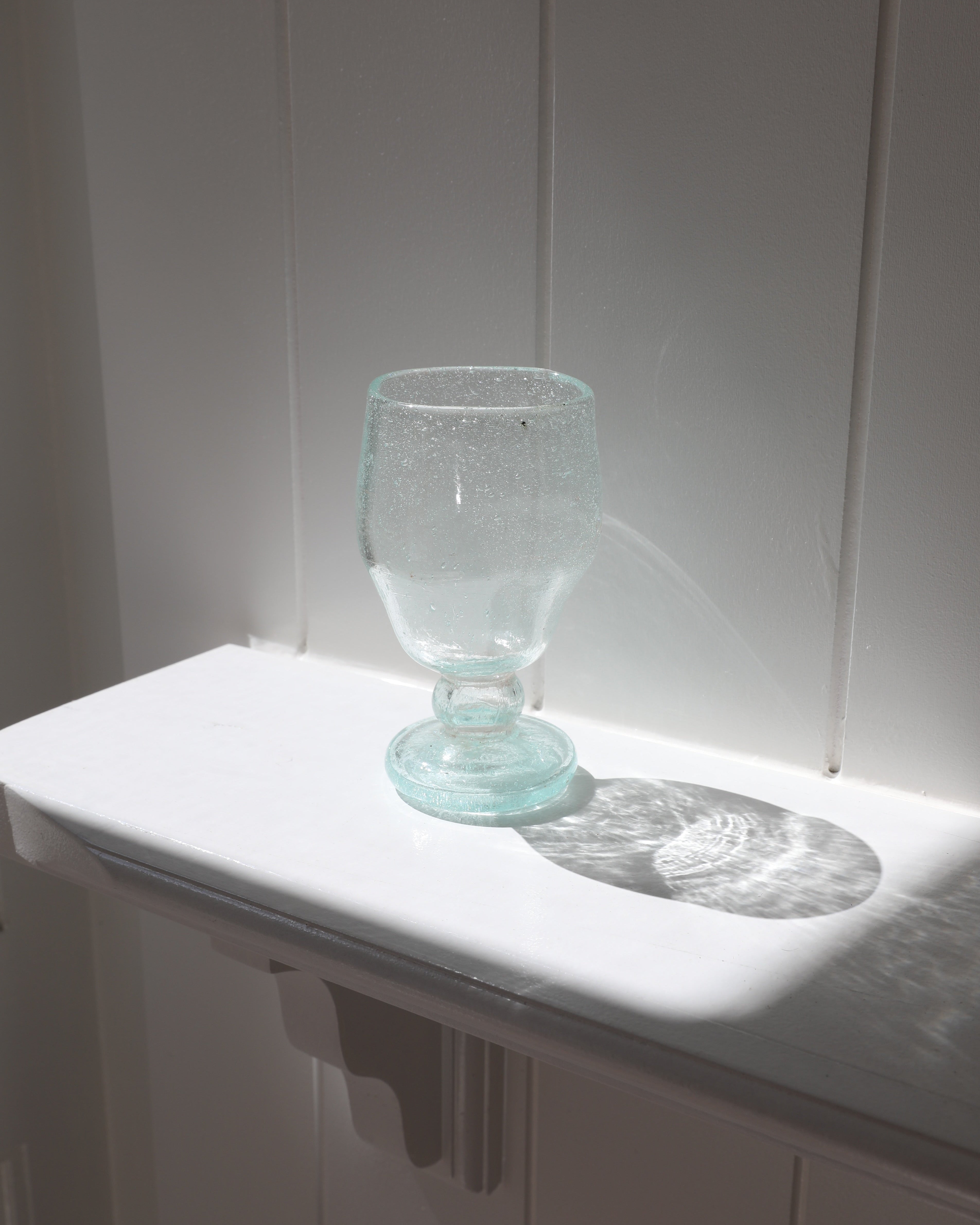 Egyptian Recycled Wine Glass in Clear