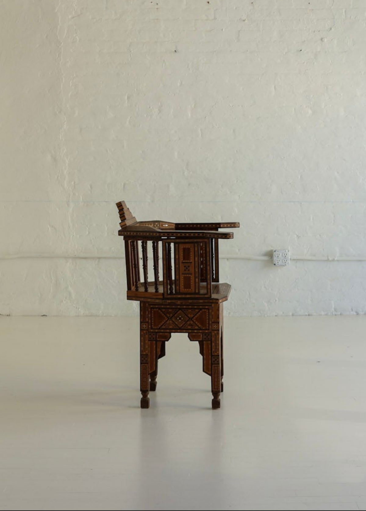 Syrian Inlaid Corner Chair c. 1900