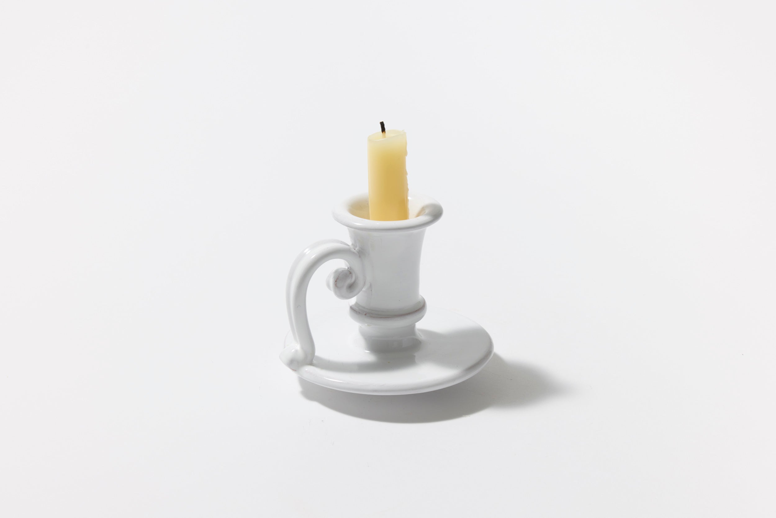 Starry Nights Candlestick in White
