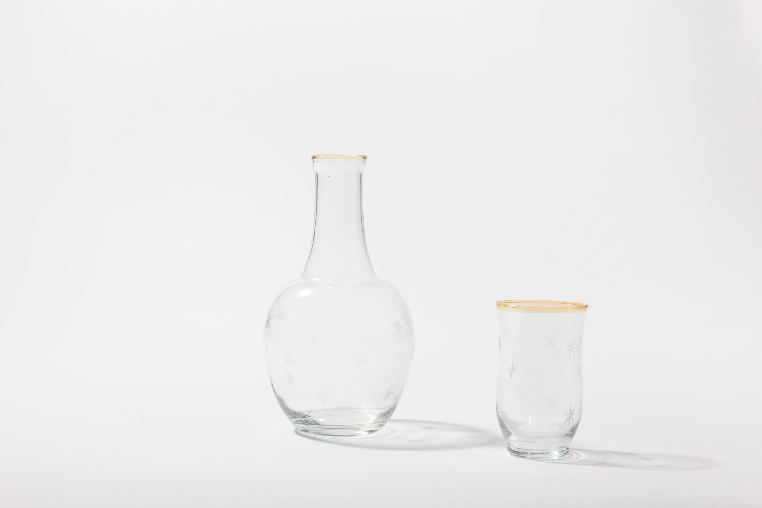 Starry Nights Carafe + Glass in Amber