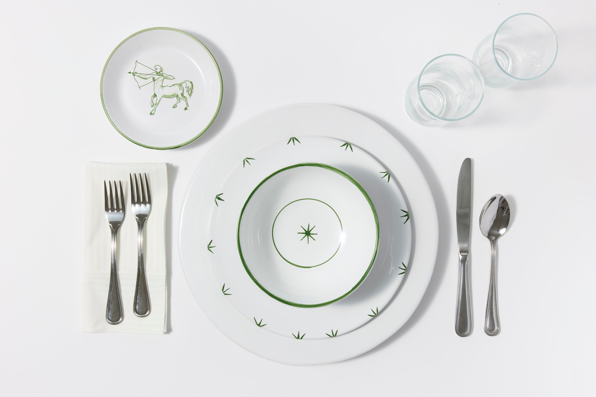 Starry Cereal Bowl Set in Green