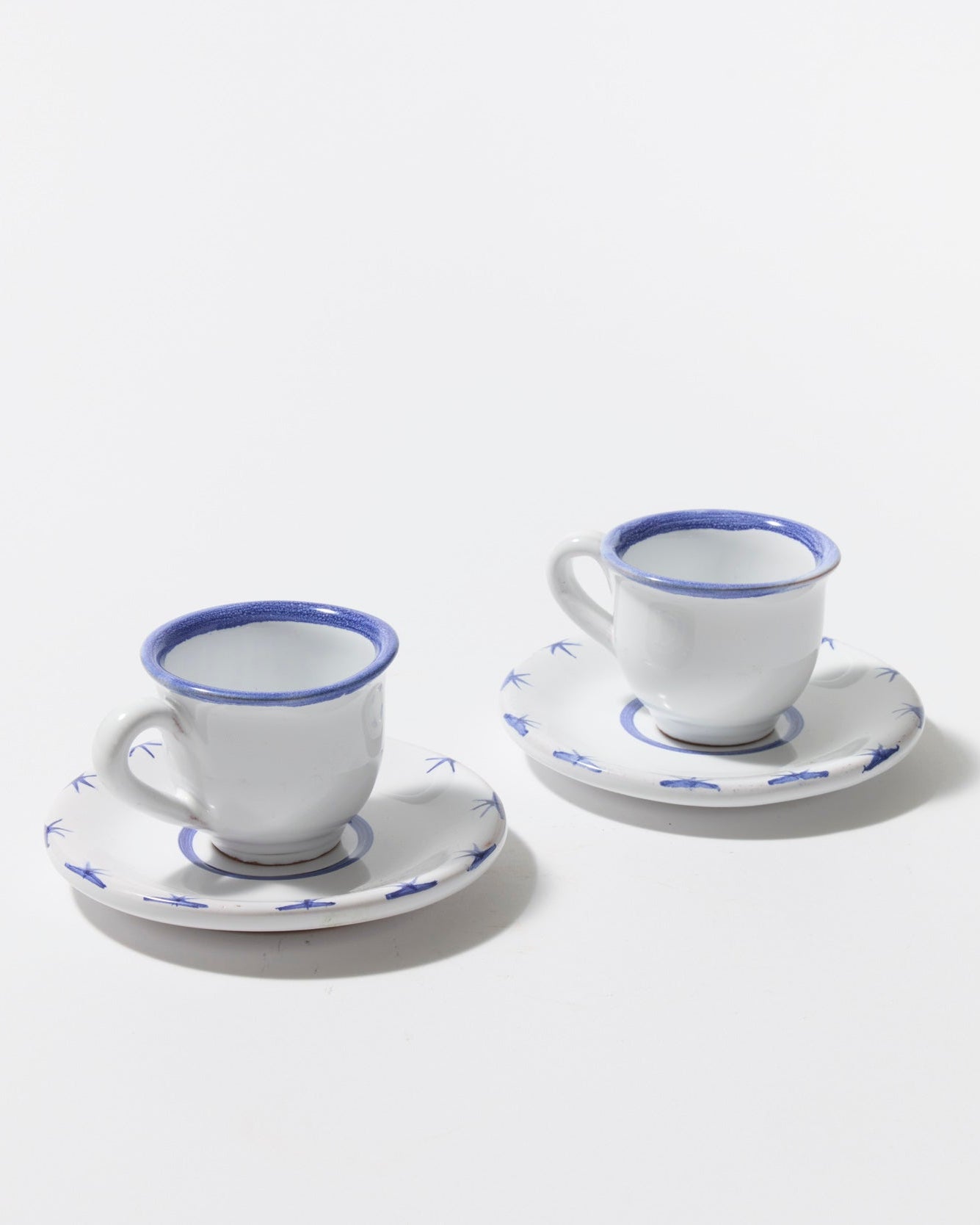 Starry Espresso Cup + Saucer Set in Blue