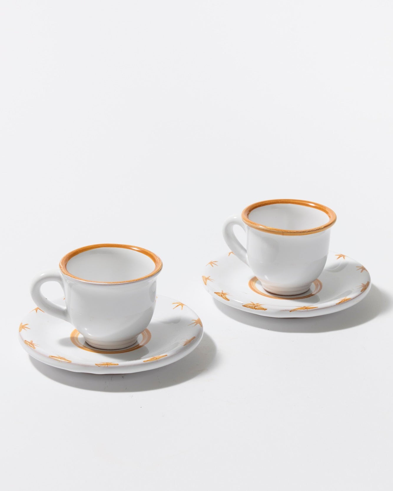 Starry Espresso Cup + Saucer Set in Yellow