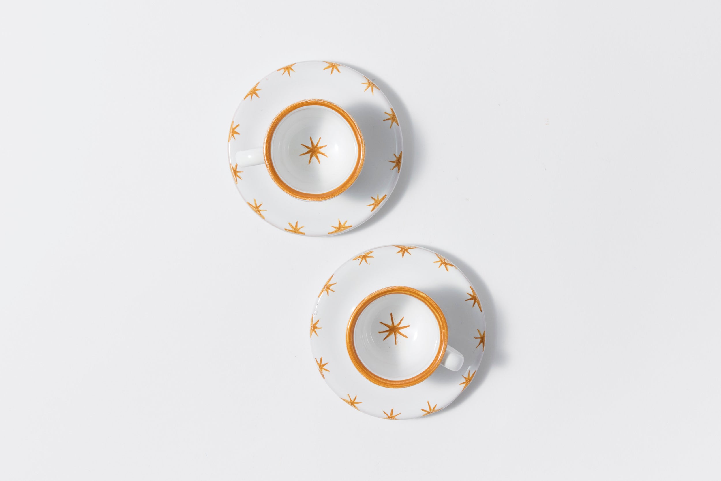 Starry Espresso Cup + Saucer Set in Yellow