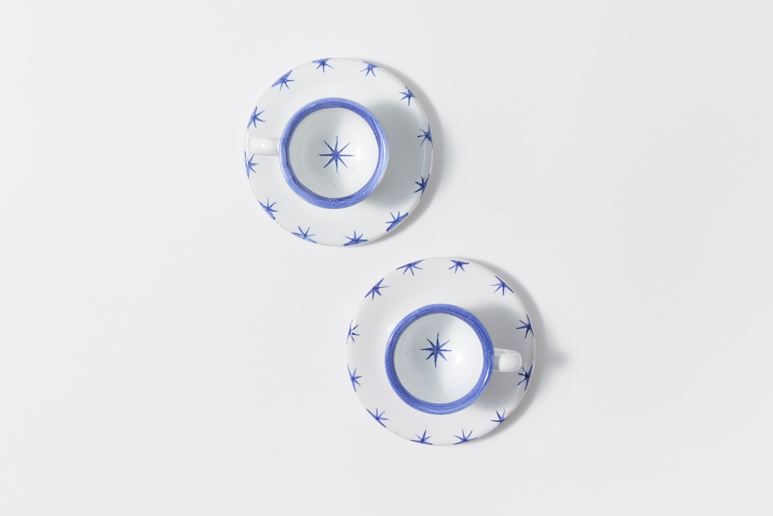 Starry Espresso Cup + Saucer Set in Blue