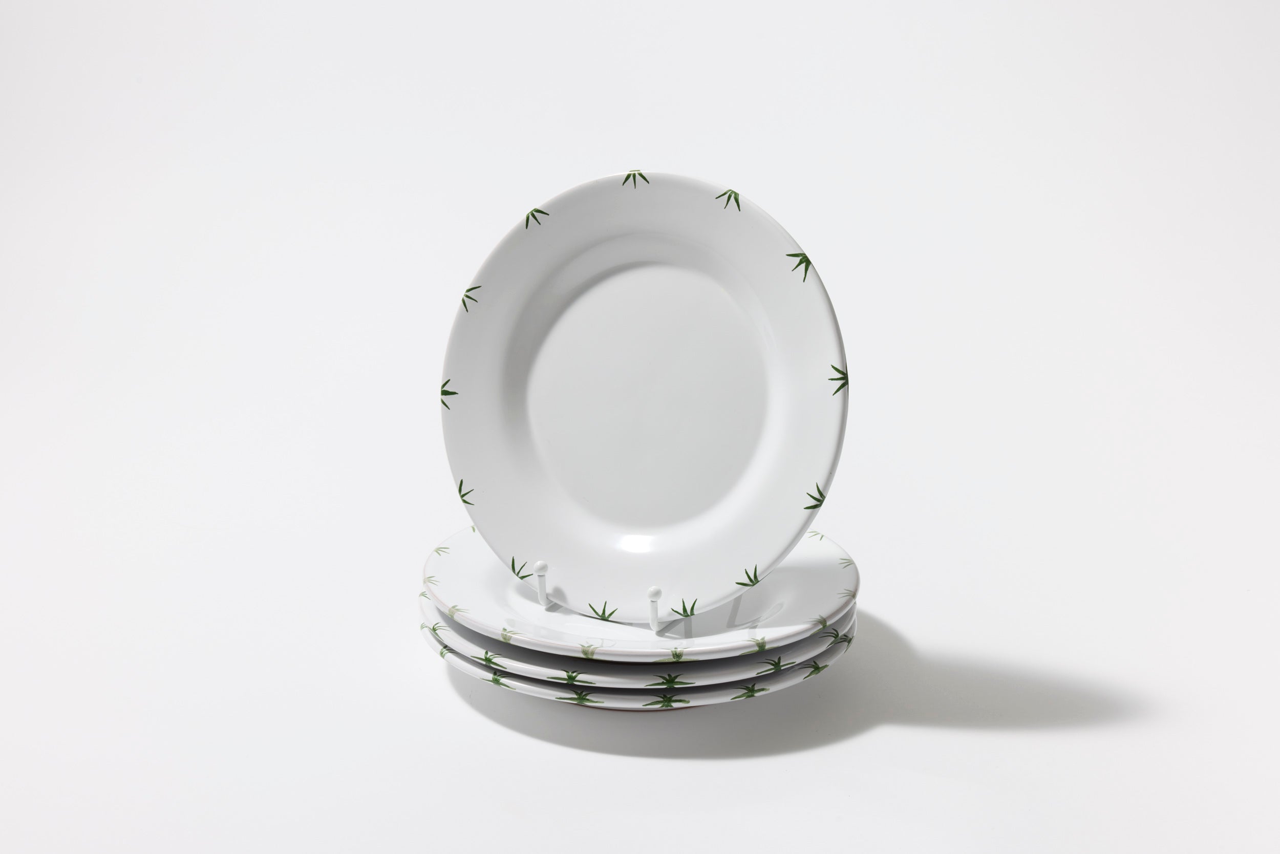 Starry Luncheon Plate in Green