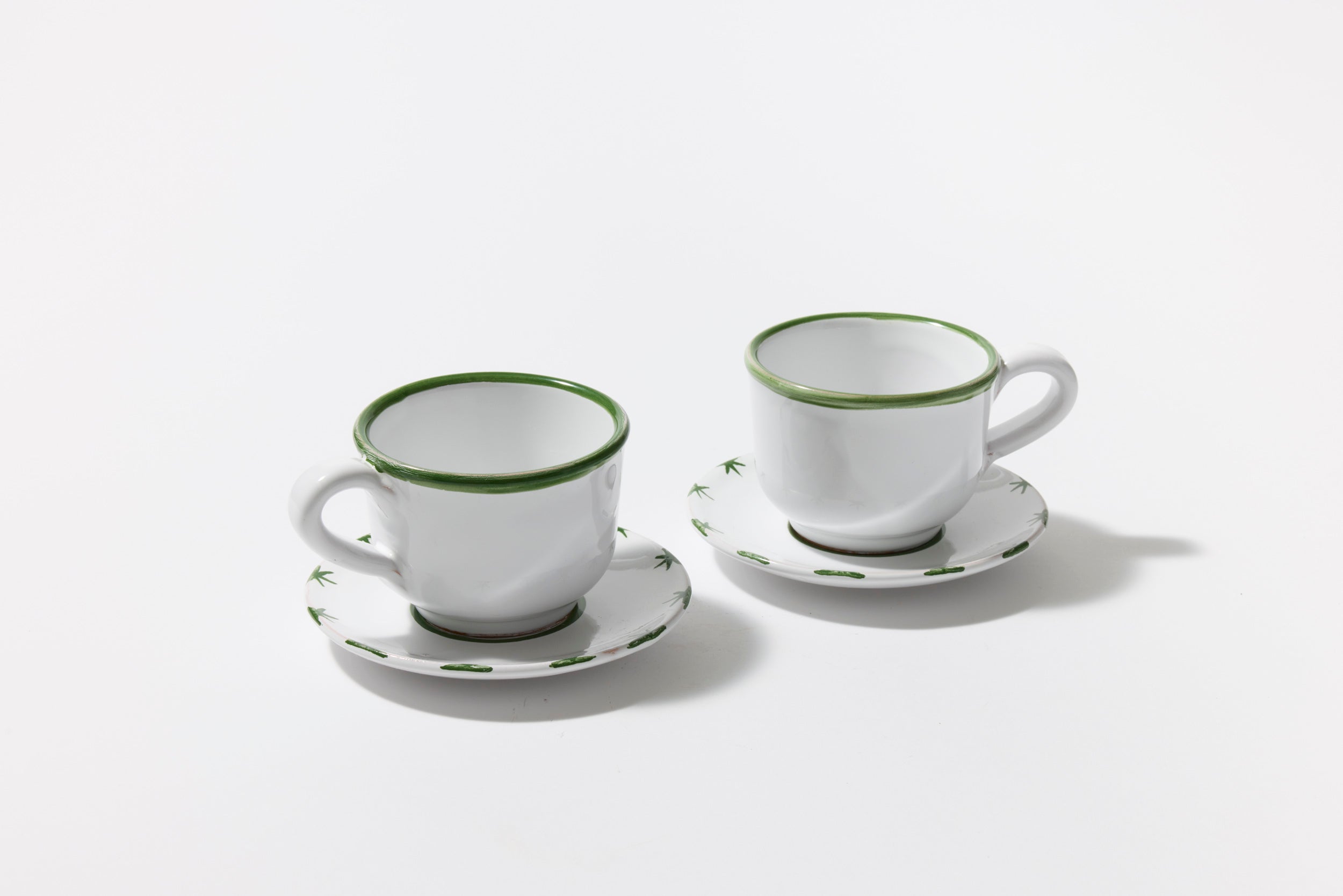 Starry Tea Cup + Saucer Set - Green