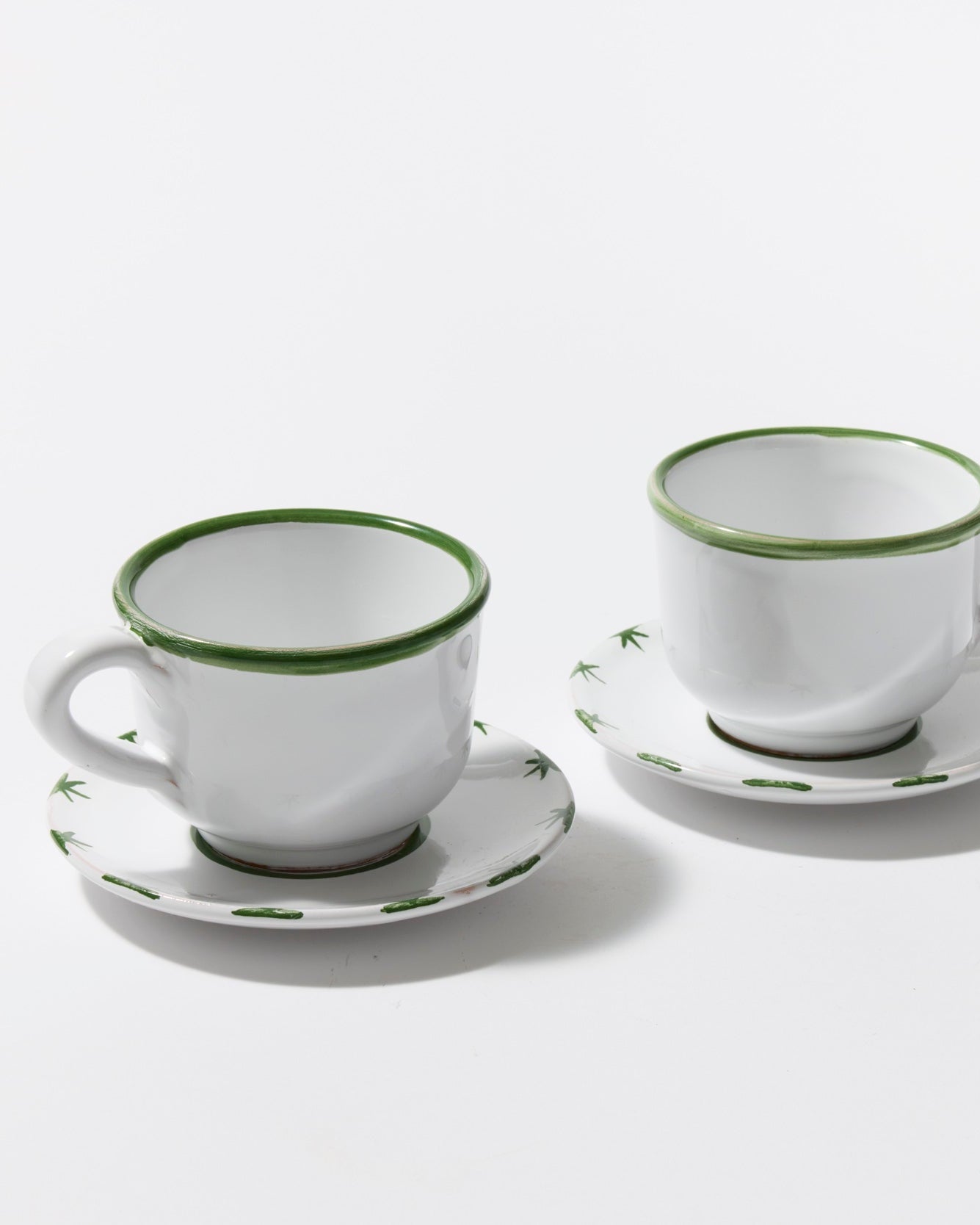 Starry Tea Cup + Saucer Set - Green
