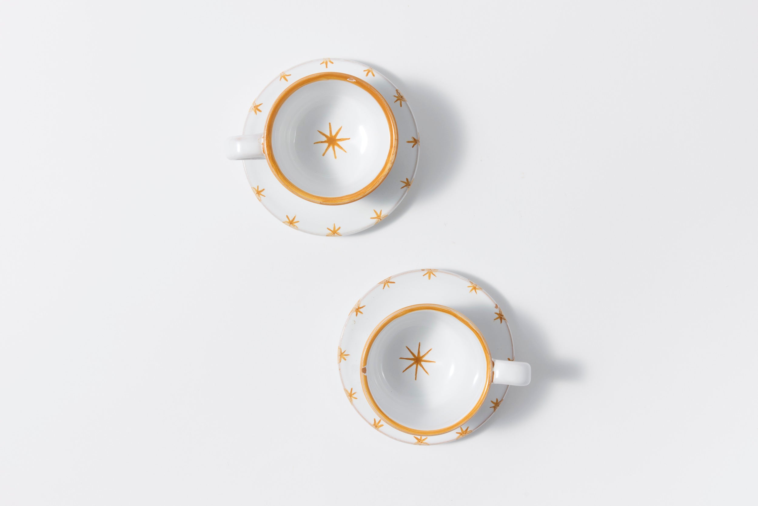 Starry Tea Cup + Saucer Set - Yellow