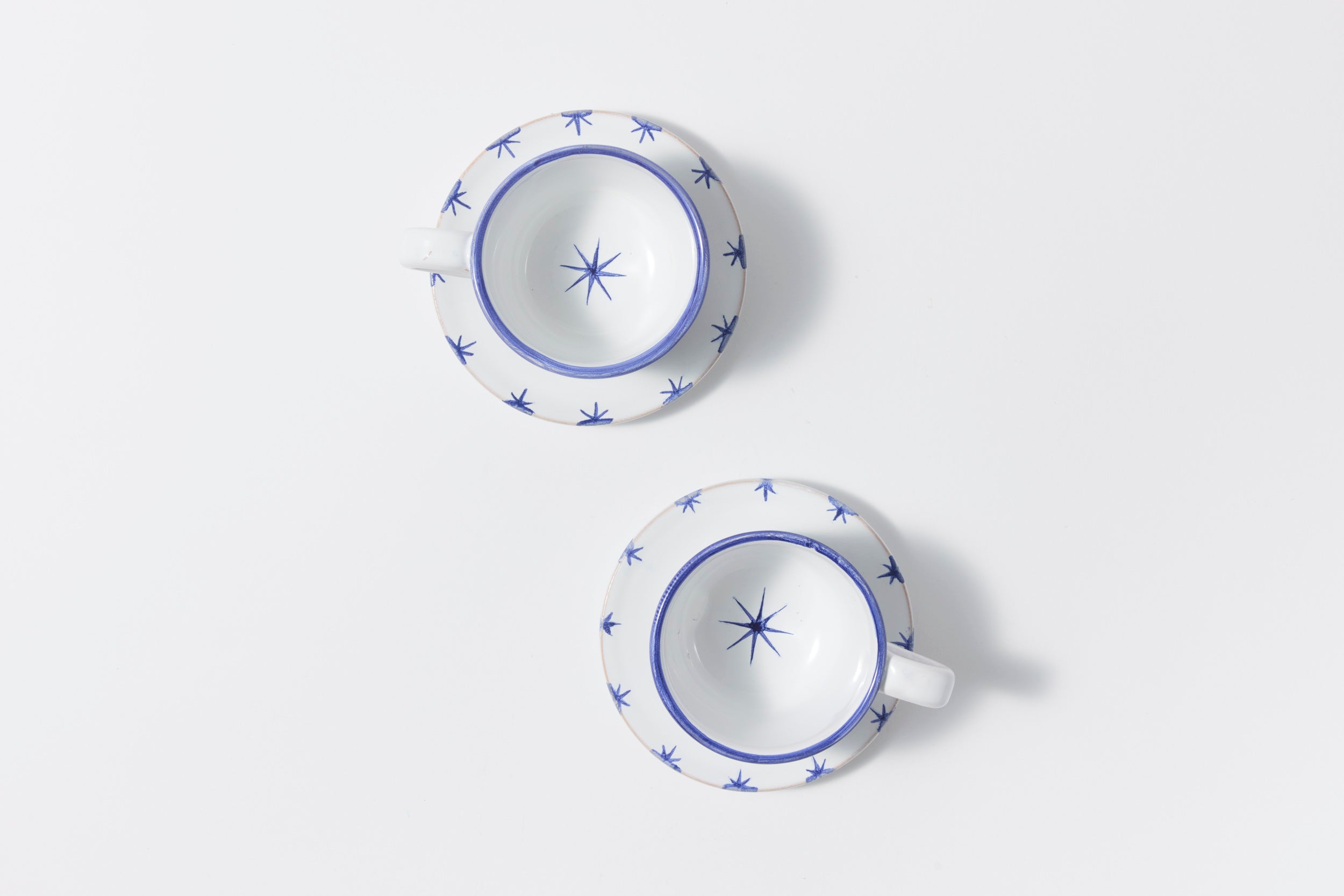 Starry Tea Cup + Saucer Set - Blue
