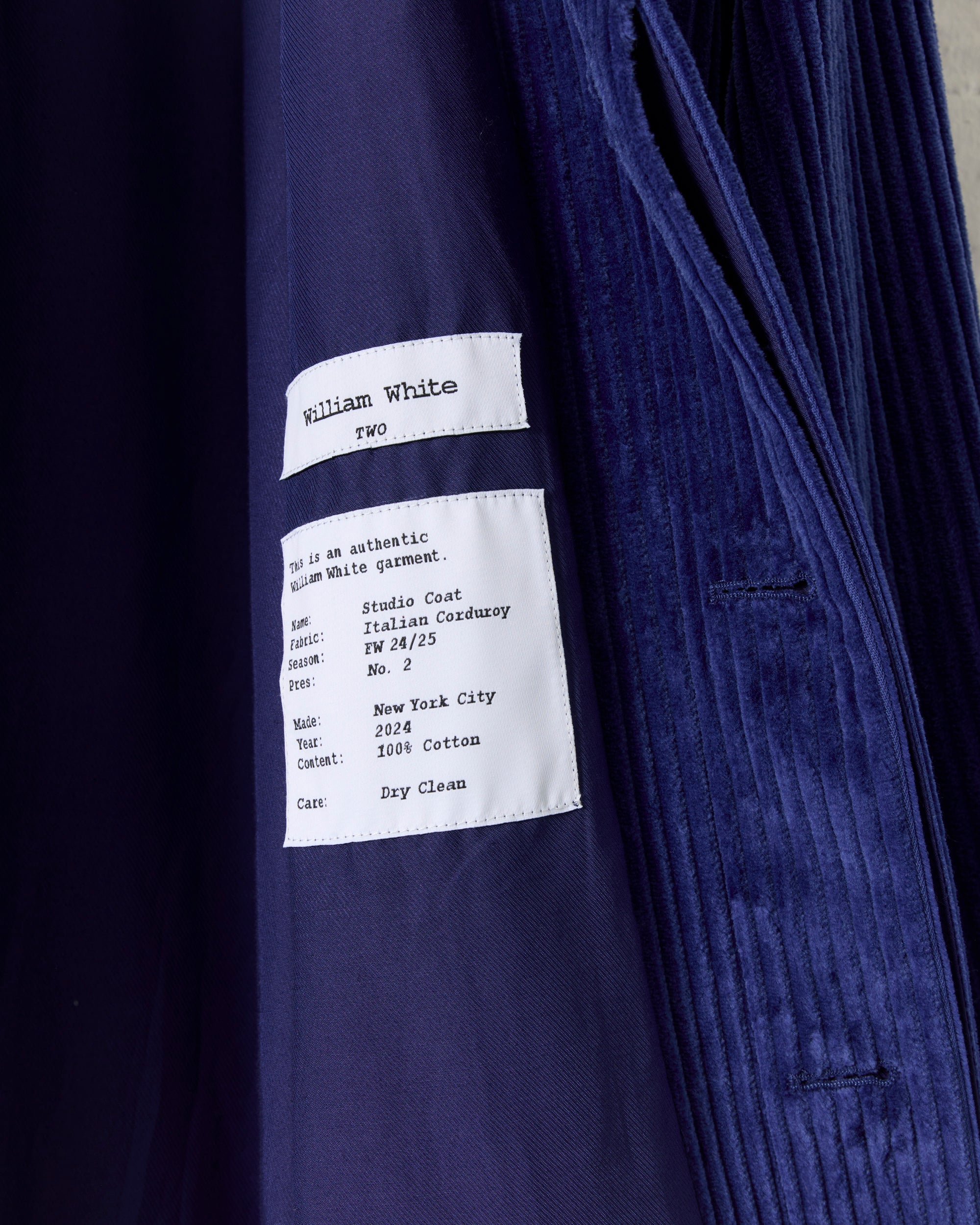 Studio Coat in Corduroy