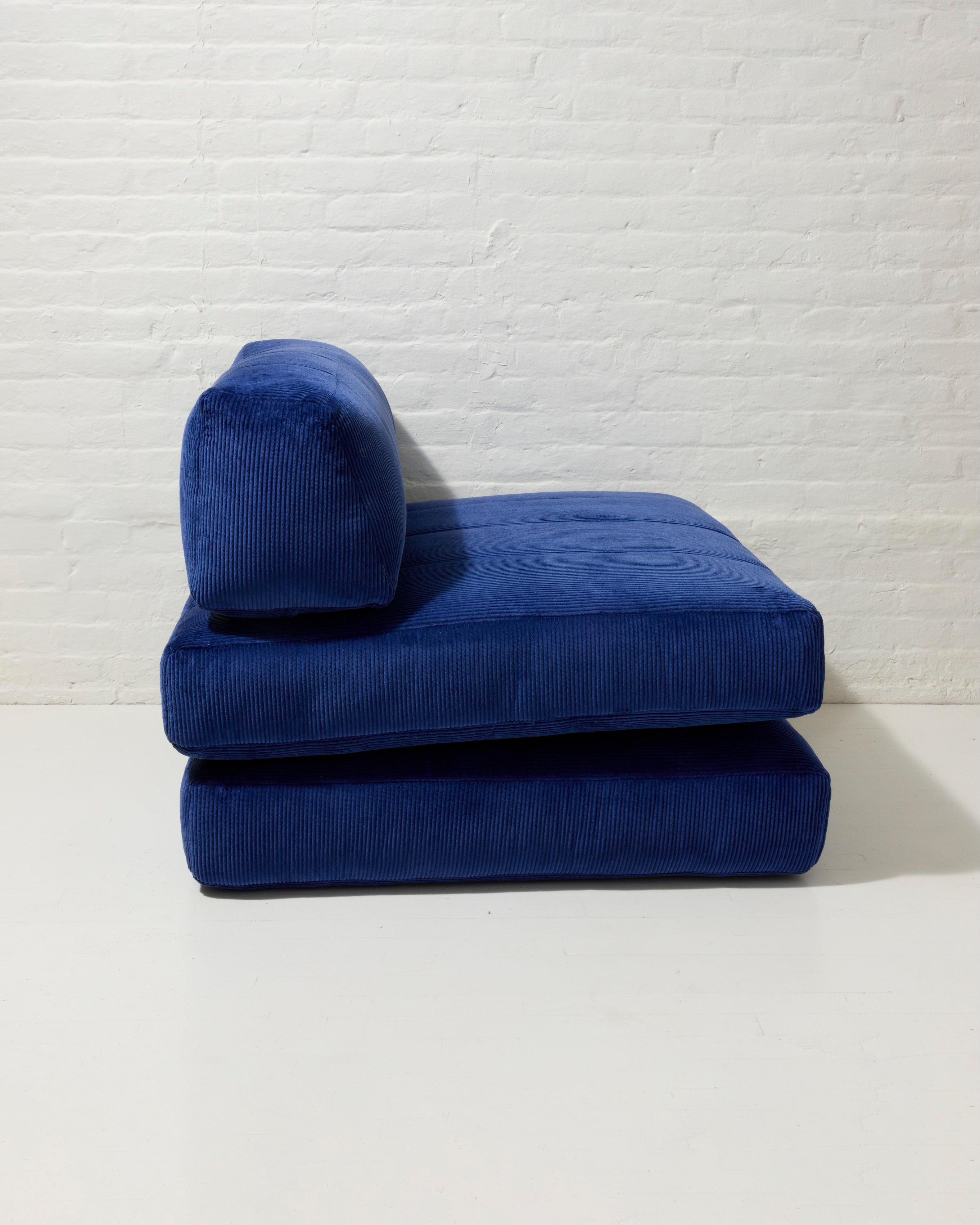Duvet Chair in Cobalt Corduroy