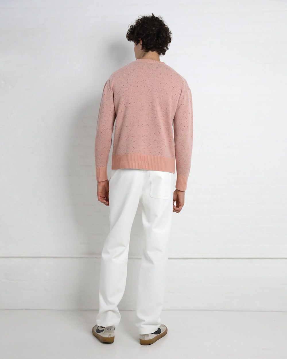 Ty Sweater in Pink Cashmere Donegal