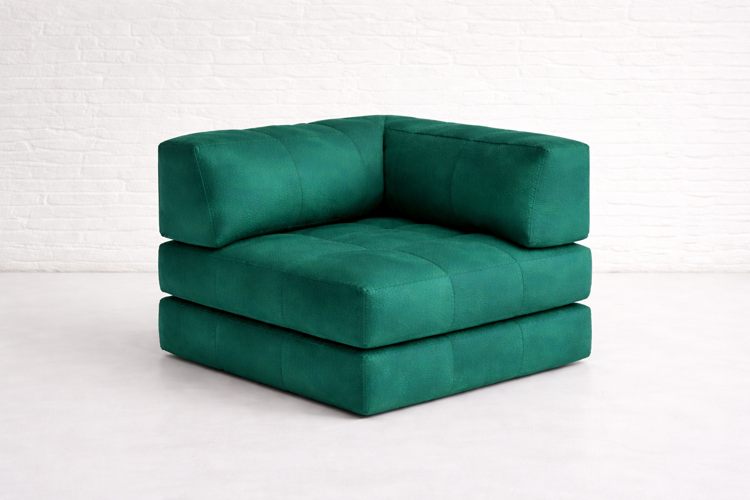 Duvet Chair Corner in Emerald Moiré