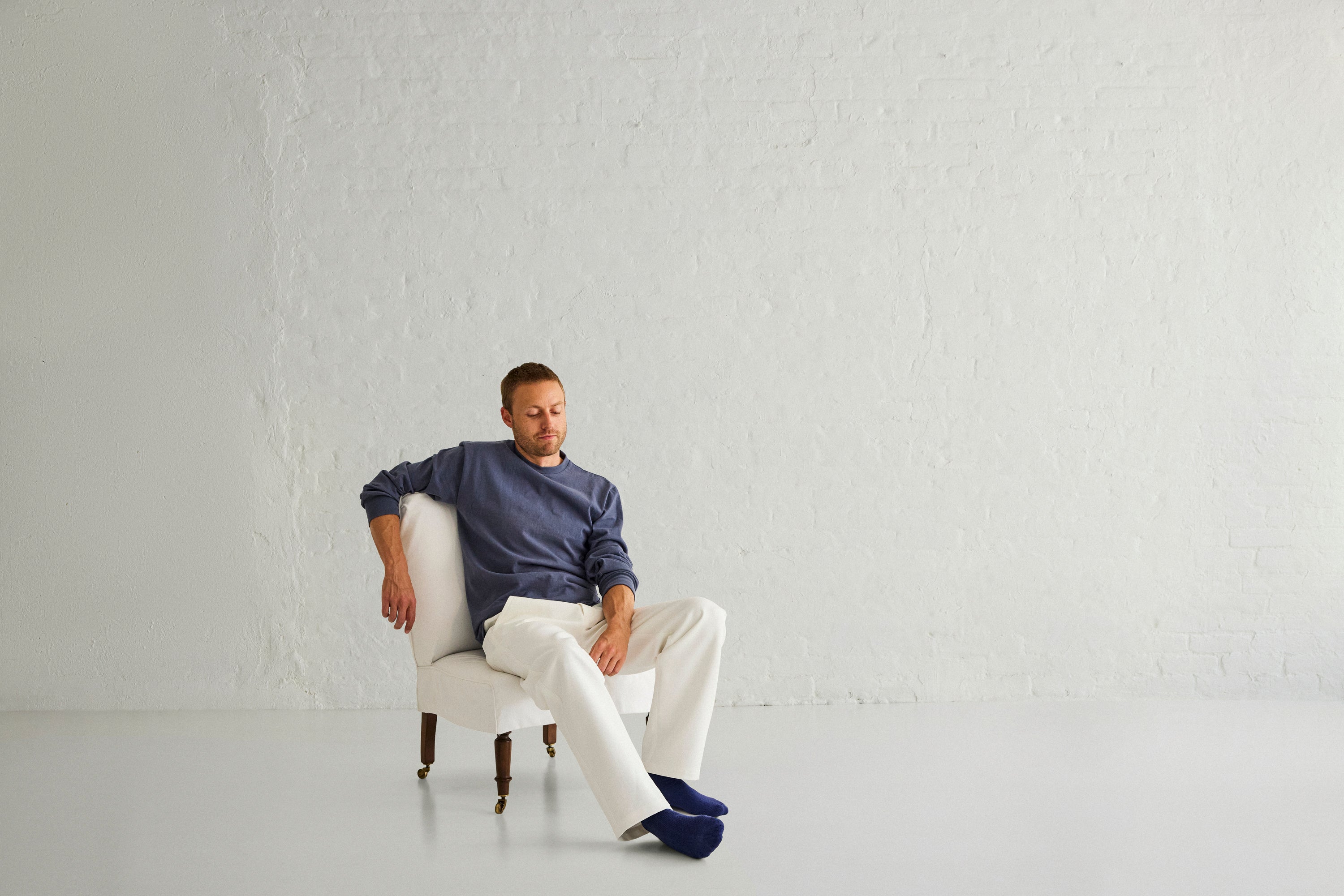 Studio Slipper Chair in Cotton