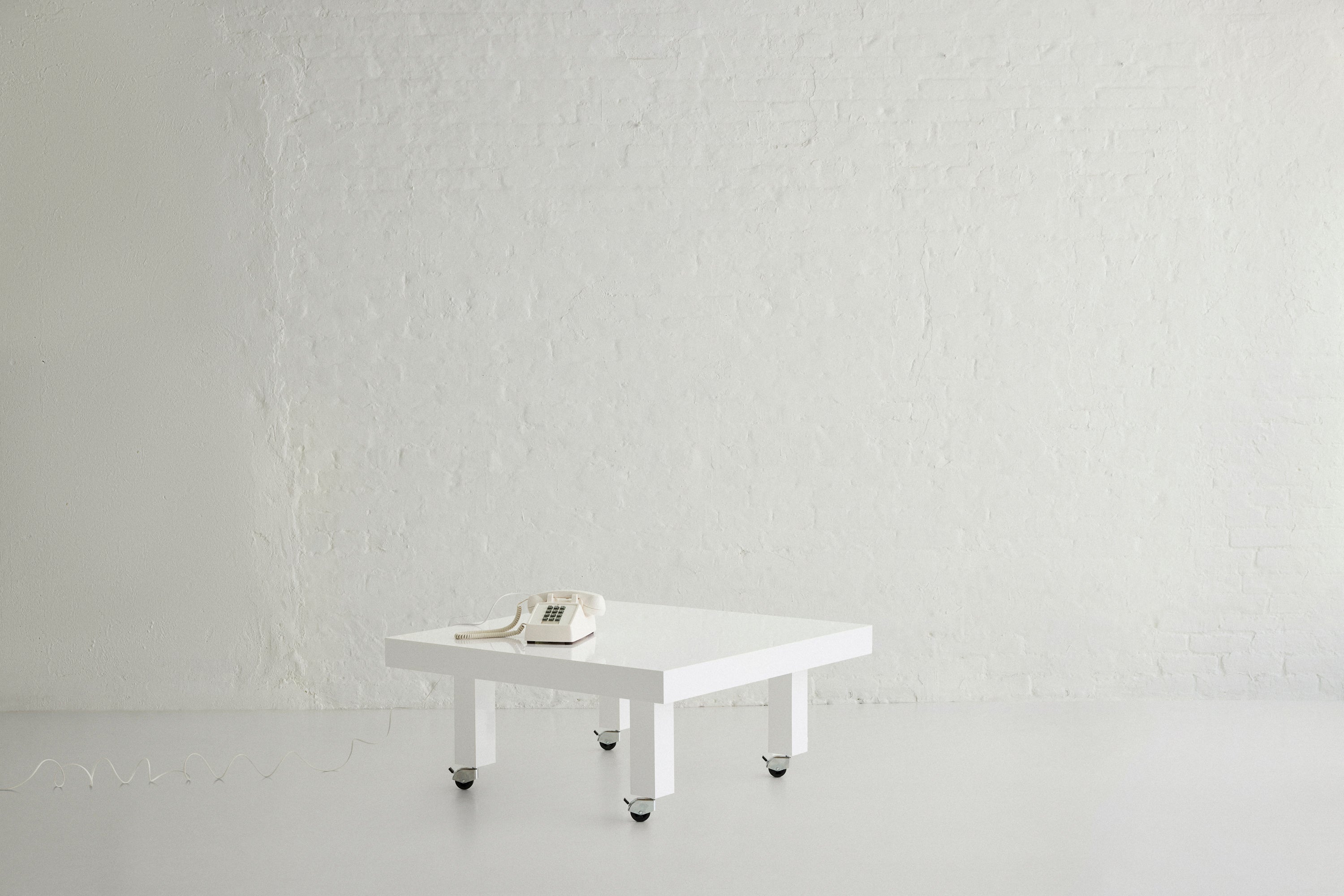 Studio Table Low in White