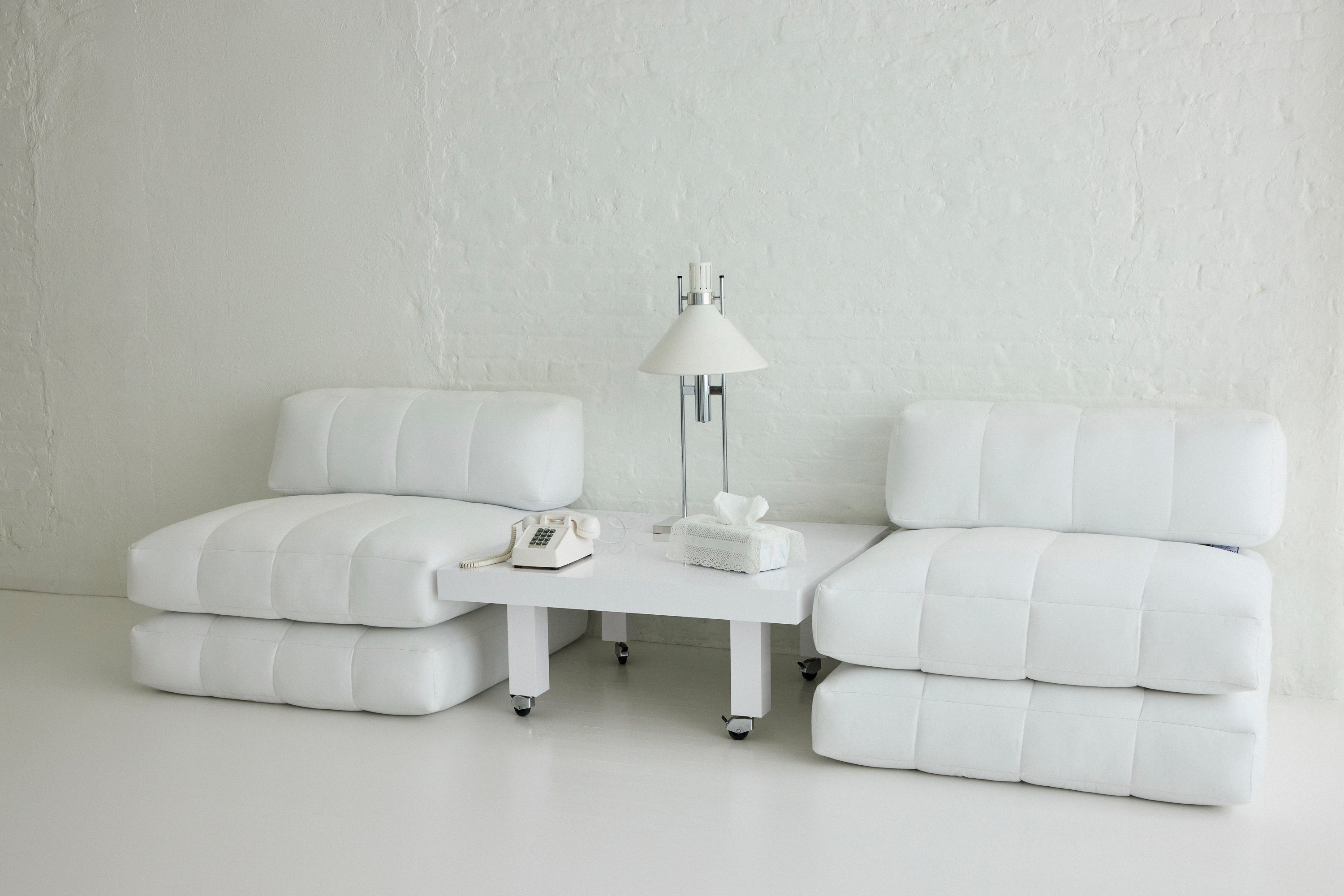 Studio Table Low in White