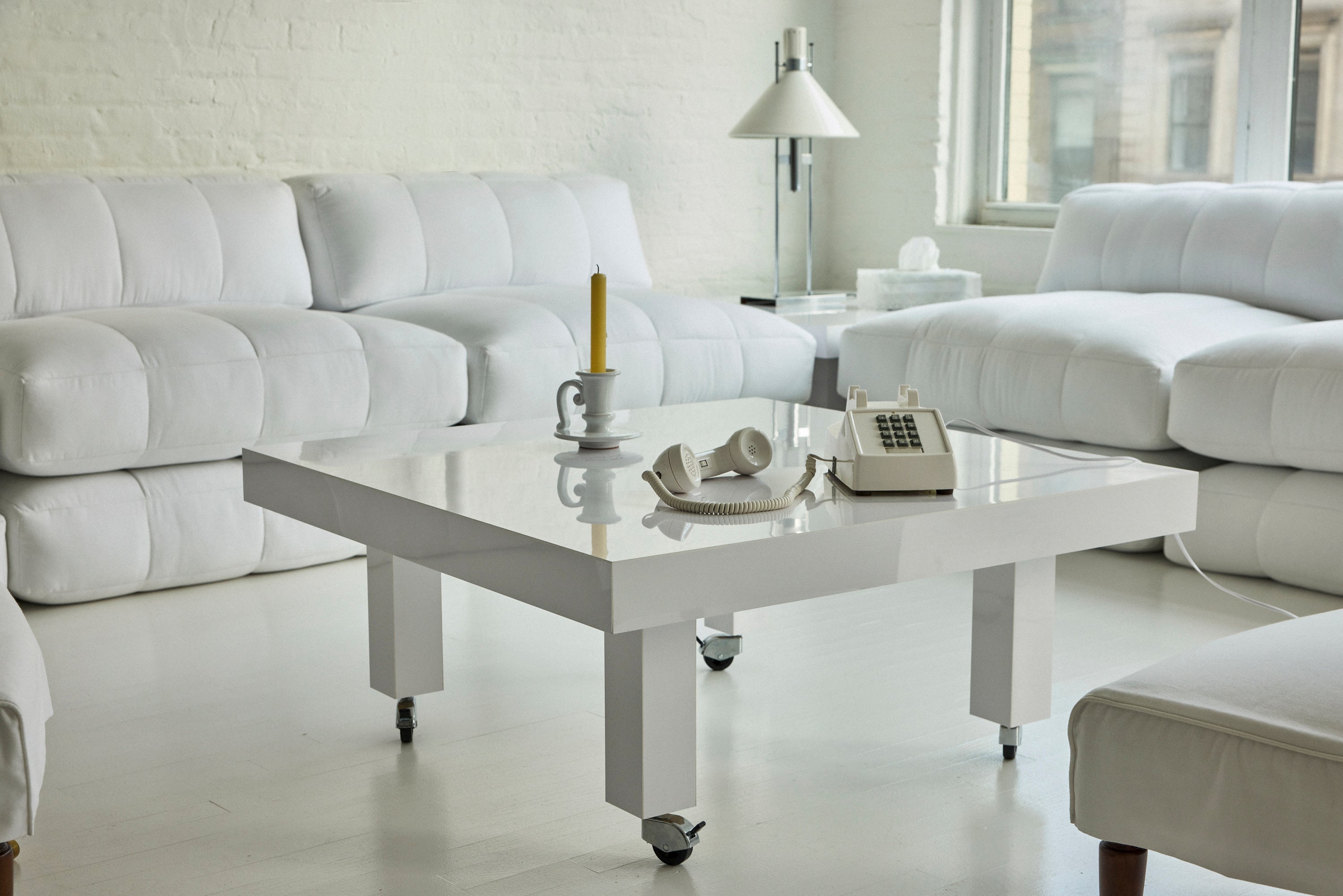 Studio Table Low in White