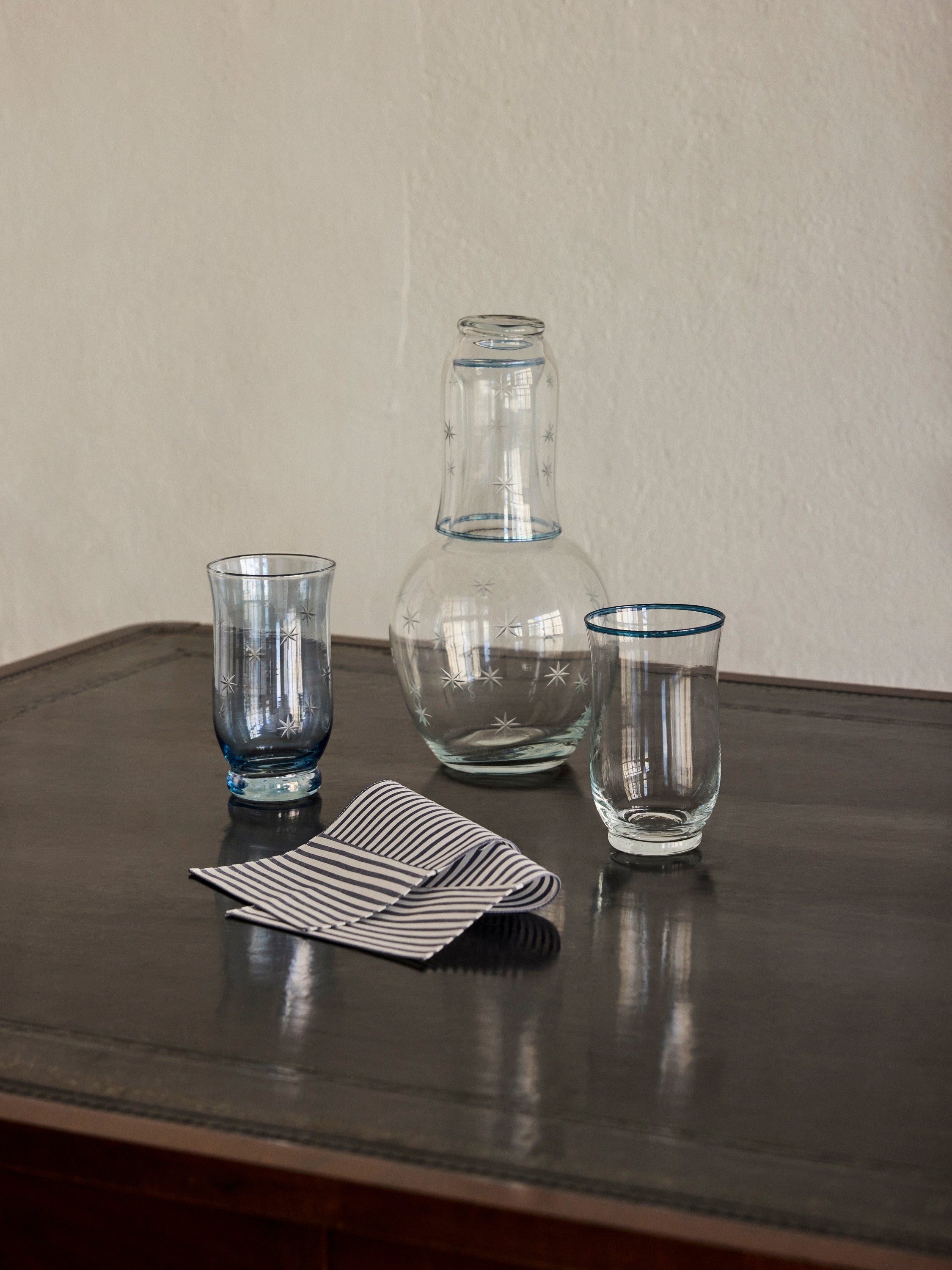 Starry Nights Carafe + Glass in Indigo