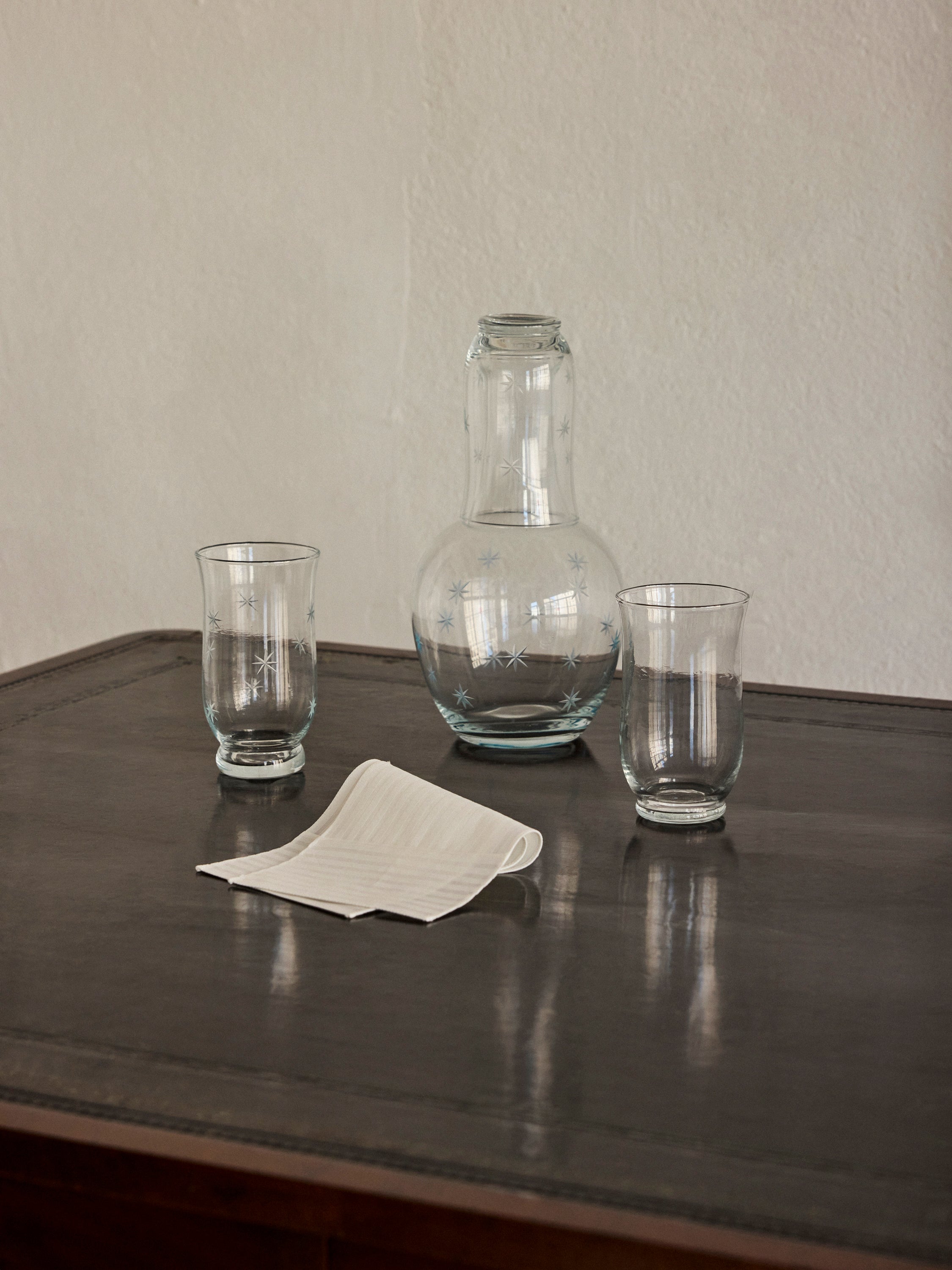 Starry Nights Carafe + Glass in Clear