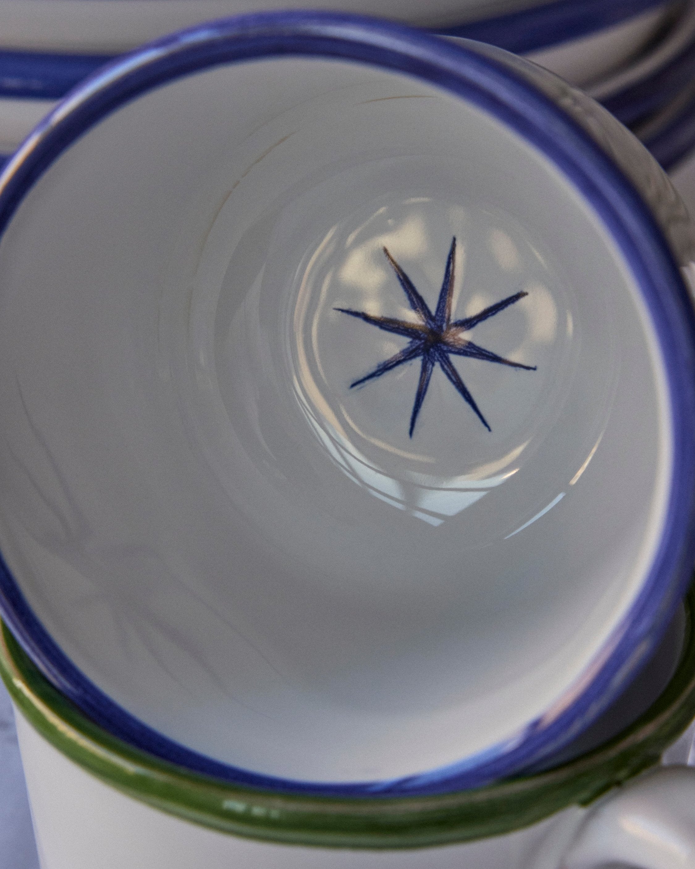 Starry Tea Cup + Saucer Set - Green