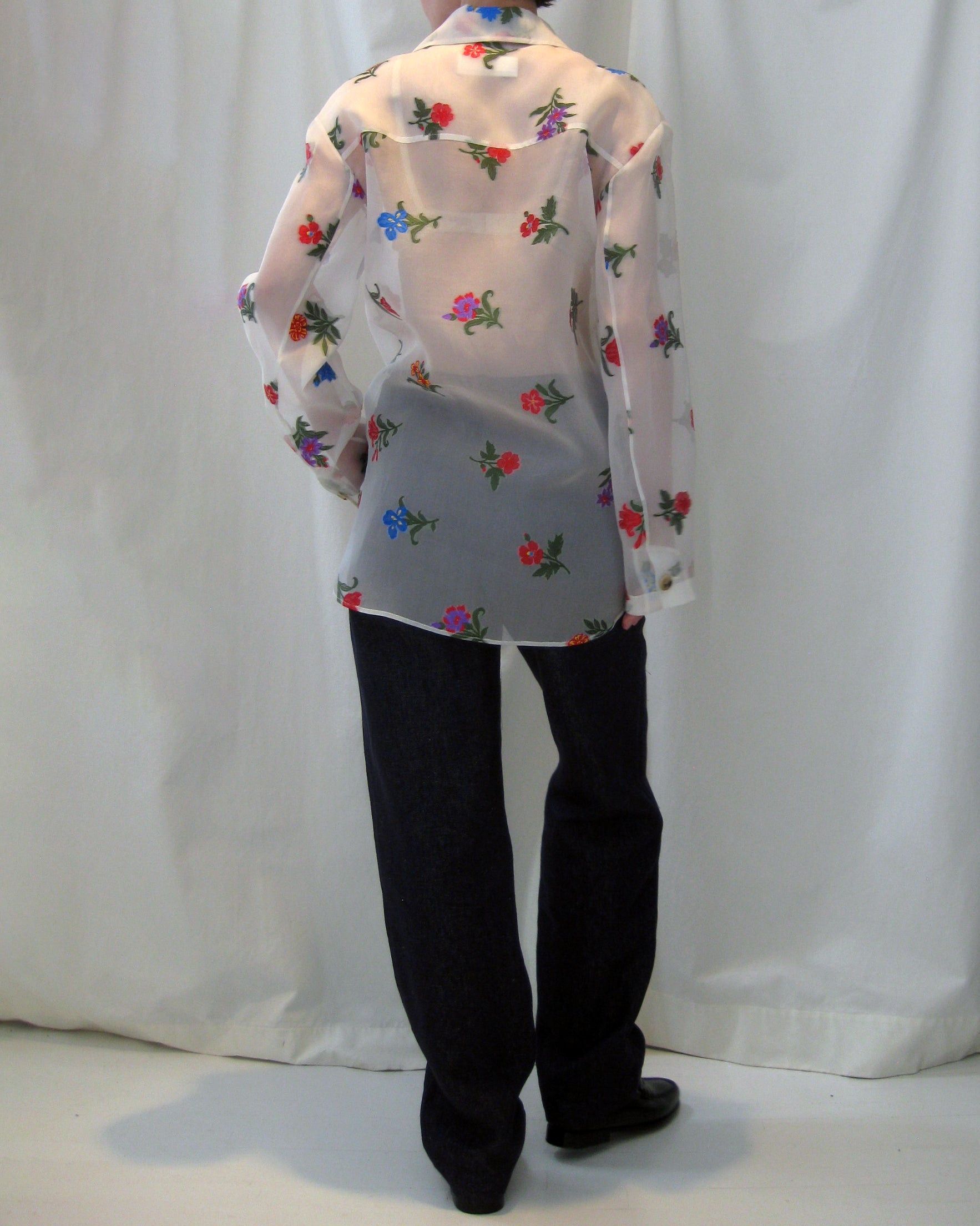 Sharon Shirt in Organza Fil Coupé