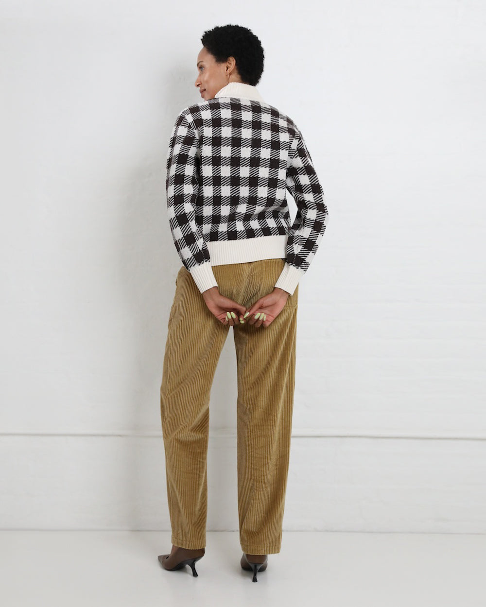 Kelly Sweater in Cashmere Check