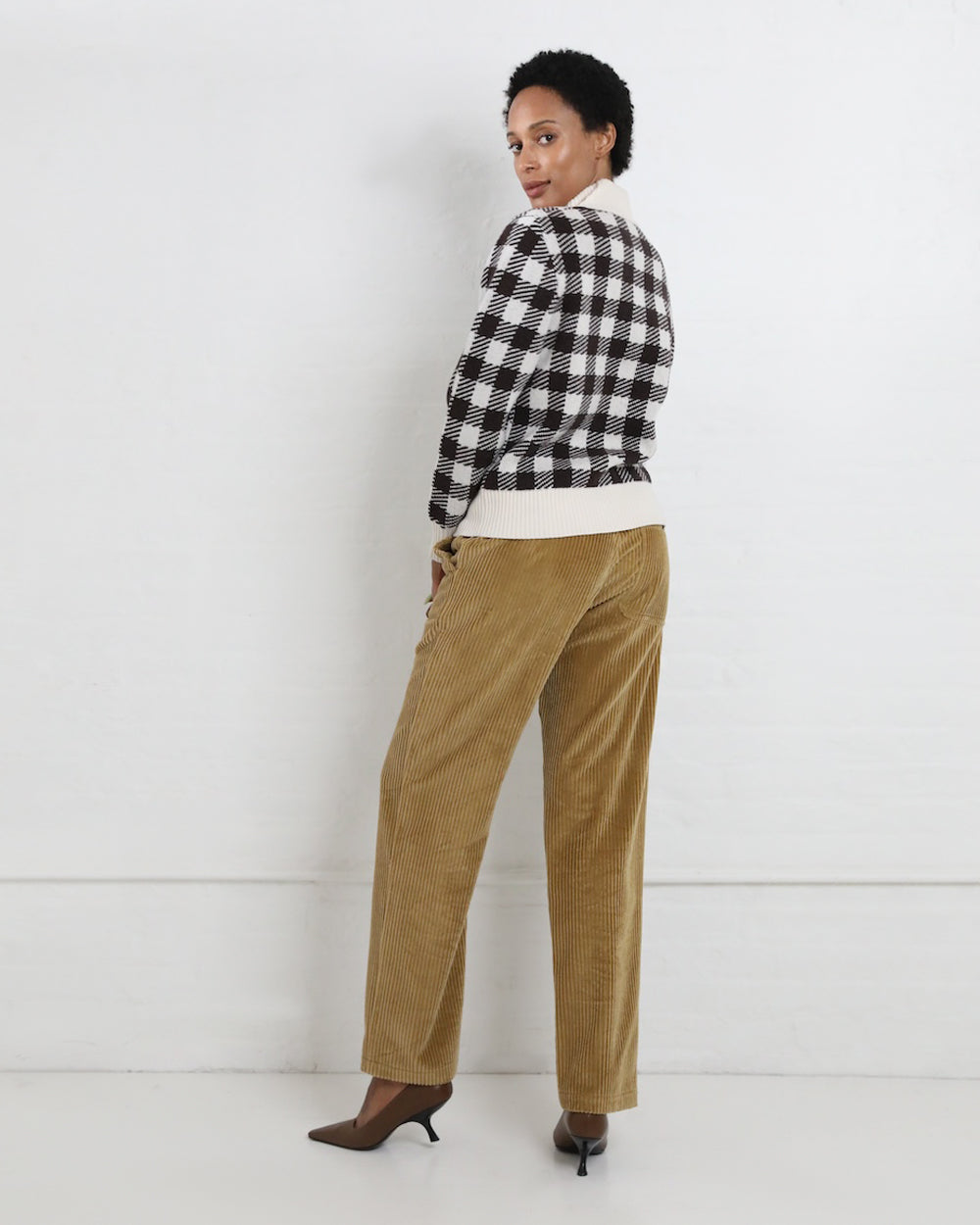 Kelly Sweater in Cashmere Check