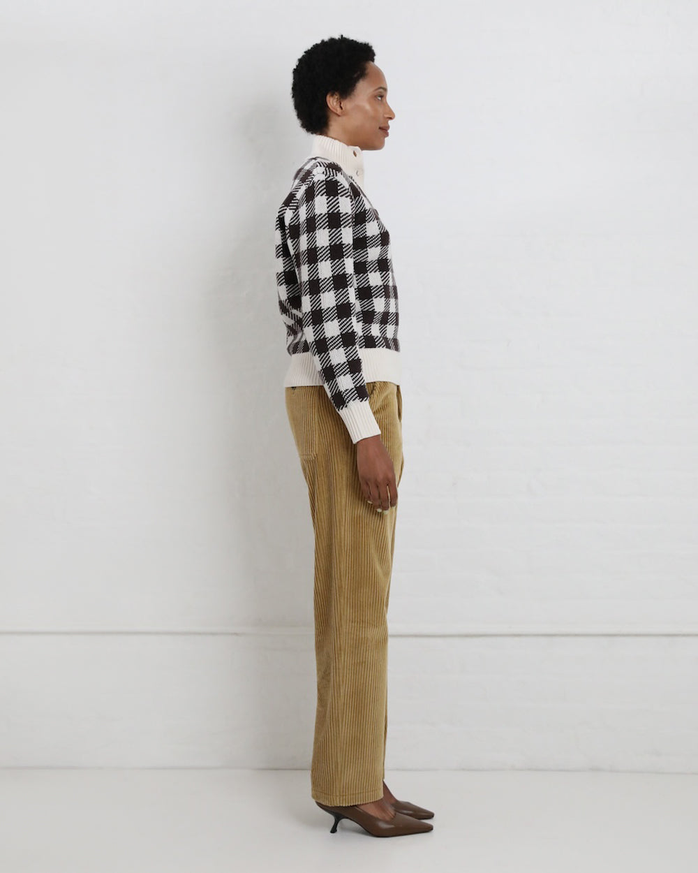 Kelly Sweater in Cashmere Check