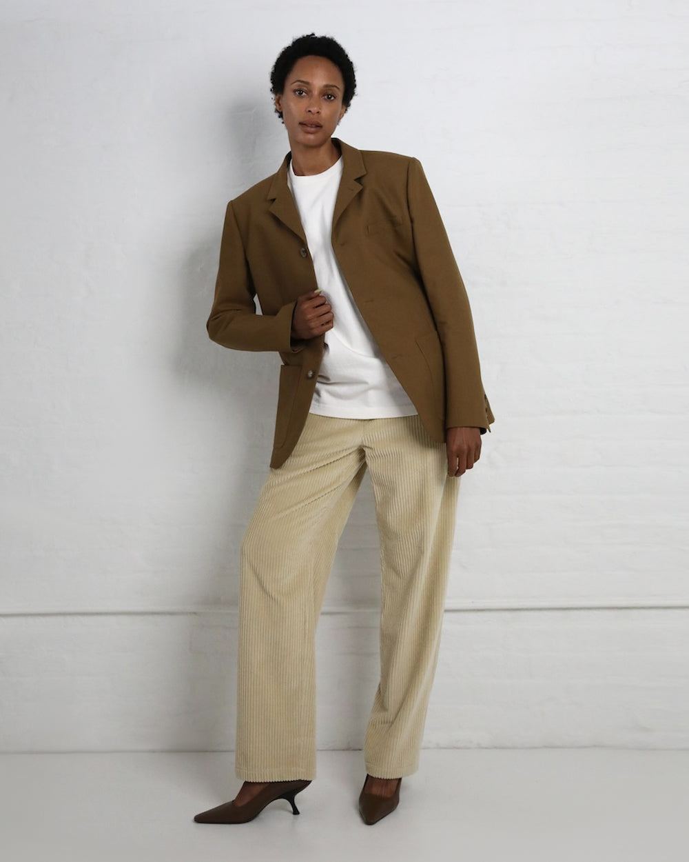 Bespoke Boris Jacket - Olive Brown Organic Cotton