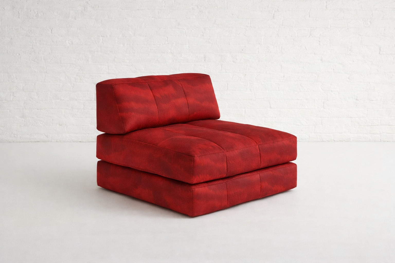 Duvet Chair in Ruby Moiré