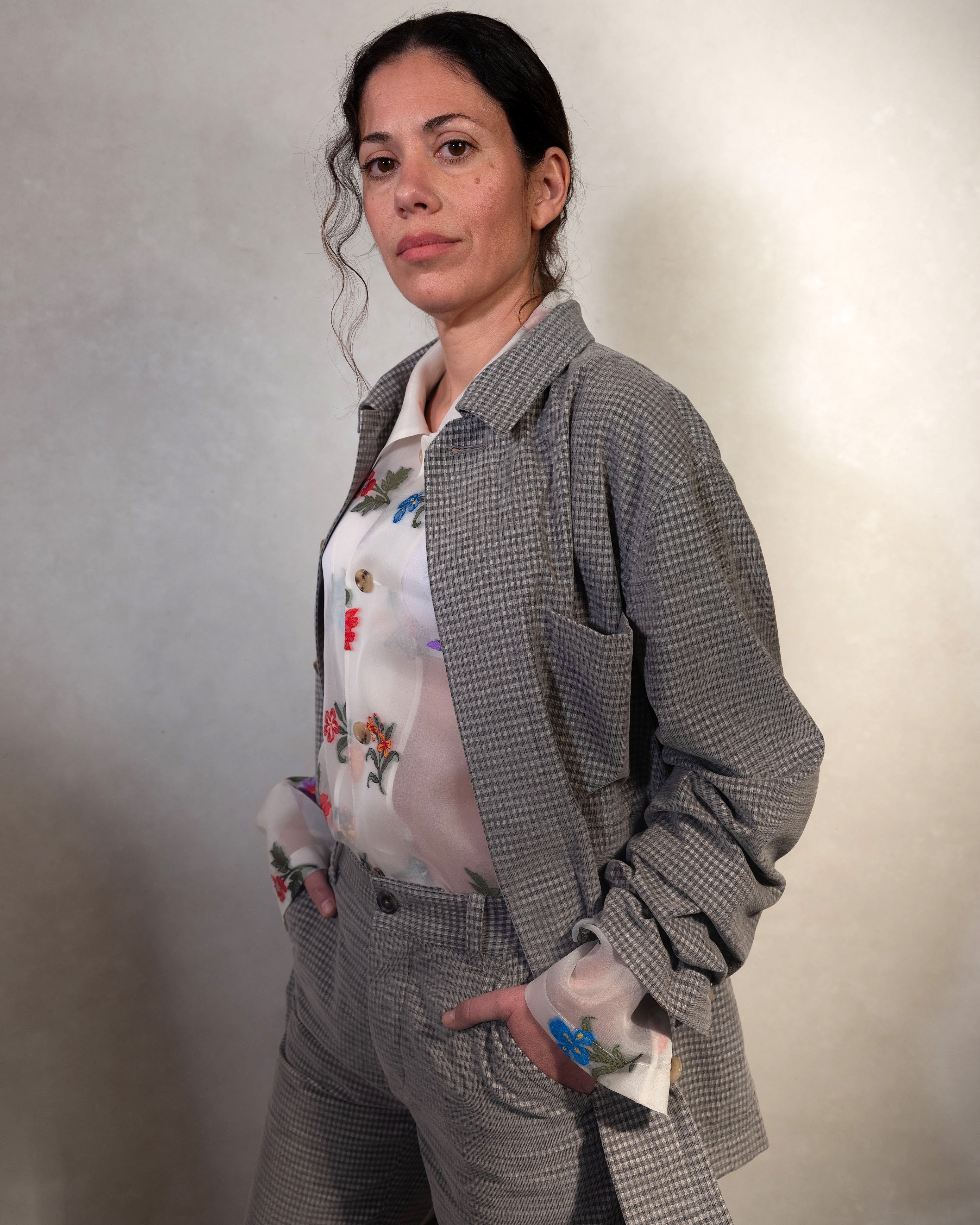 Sharon Shirt in Organza Fil Coupé