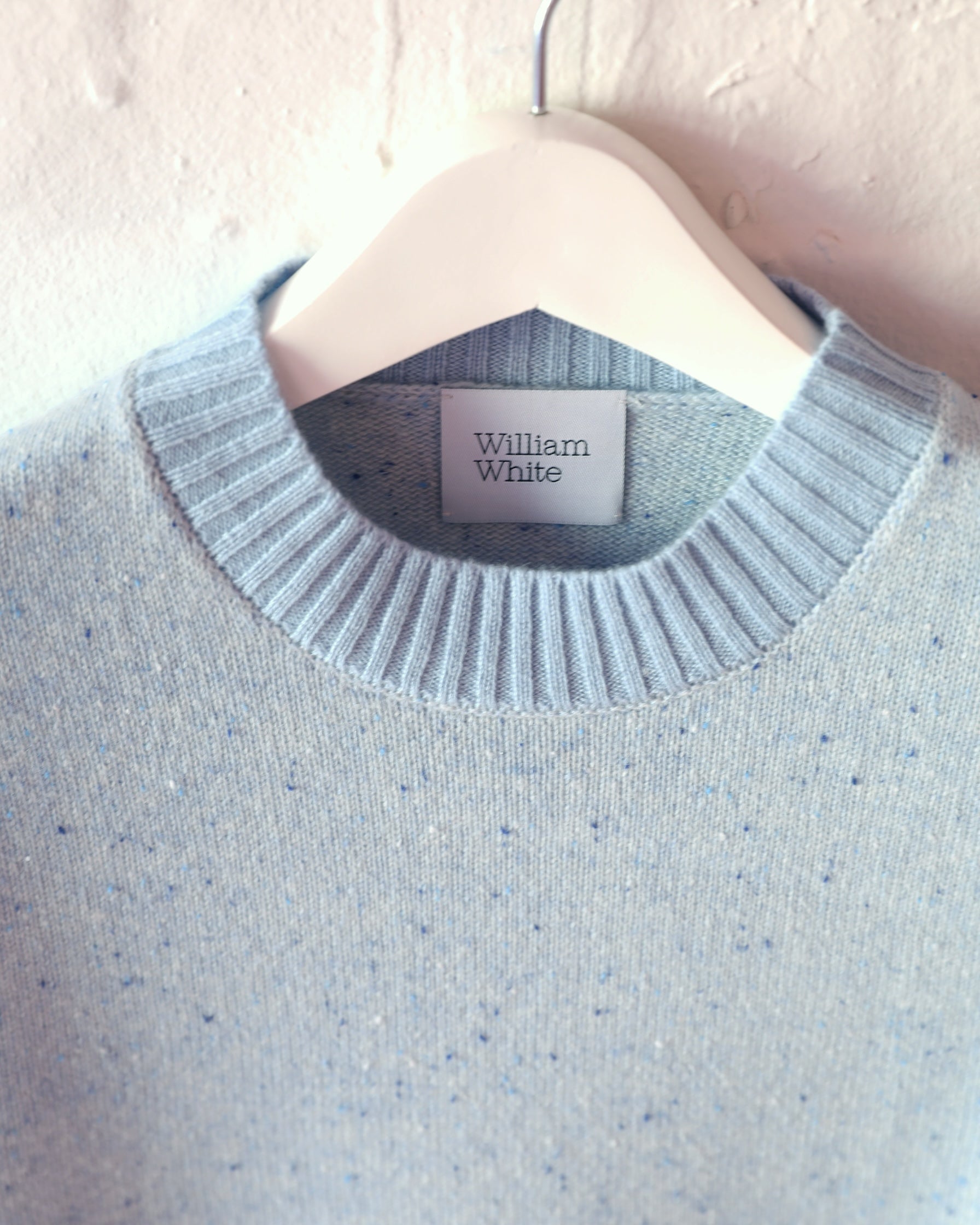 Ty Sweater in Blue Cashmere Donegal