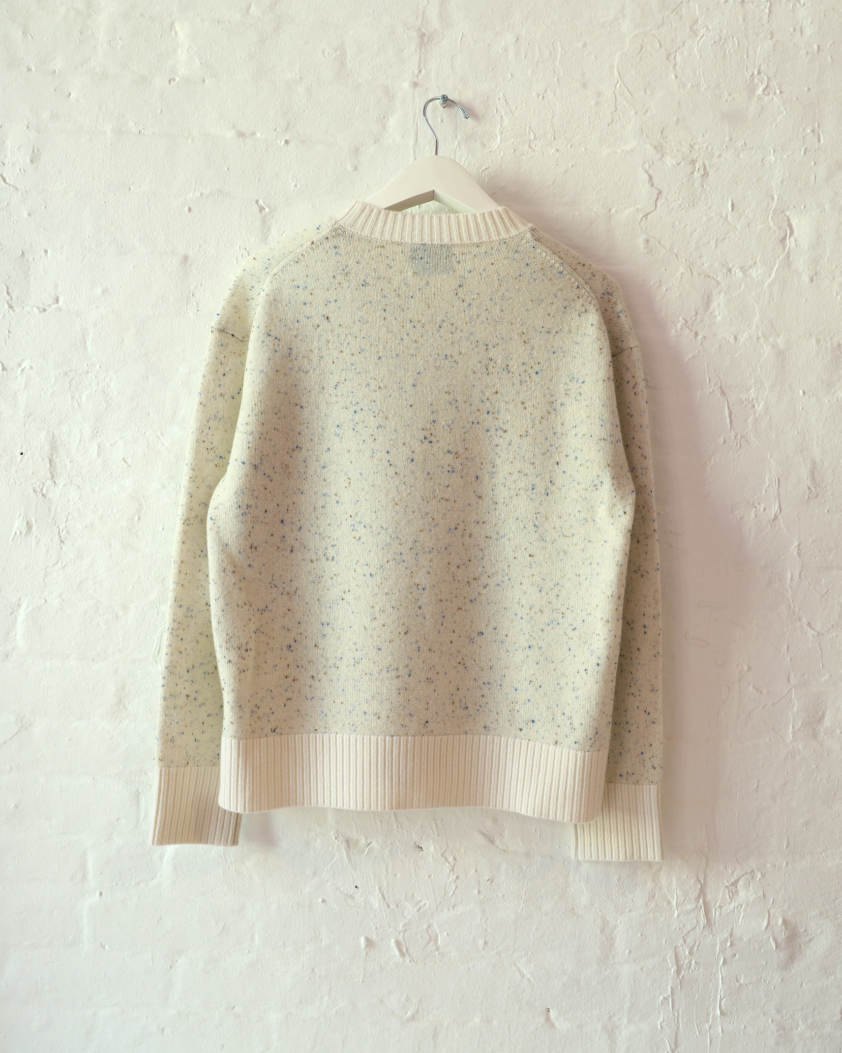 Ty Sweater in Cream Cashmere Donegal