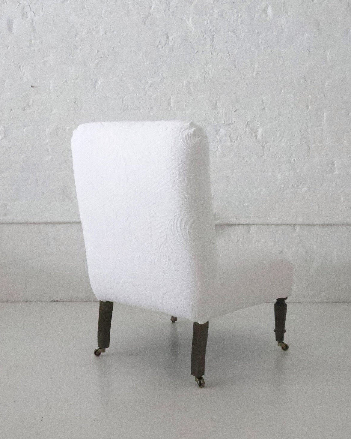 William White x Cabana: The Studio Slipper Chair, Antique Matelassé Textile