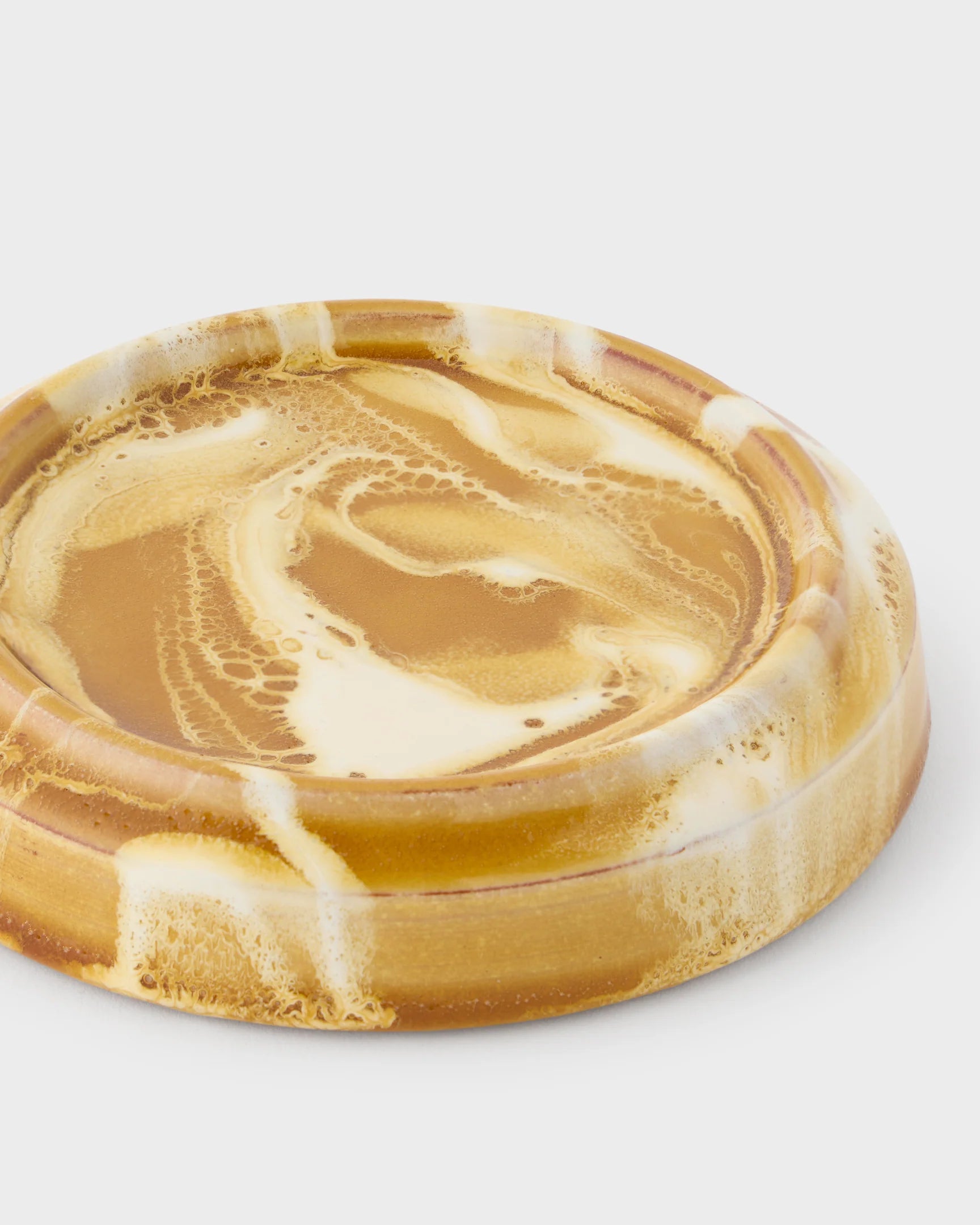 Marbled Candle Holder Base, Terracotta