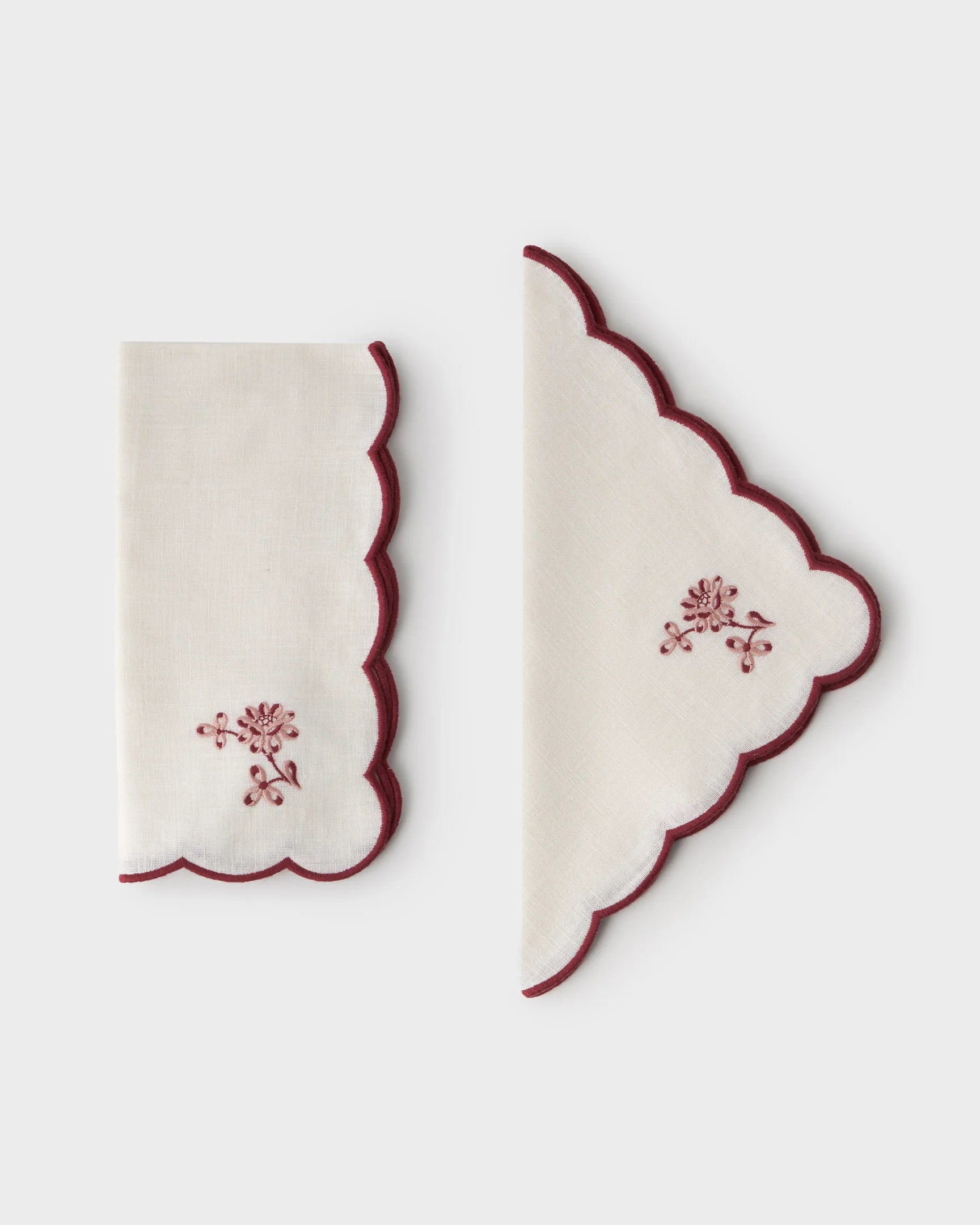 Botanica Embroidered Napkin Terracotta