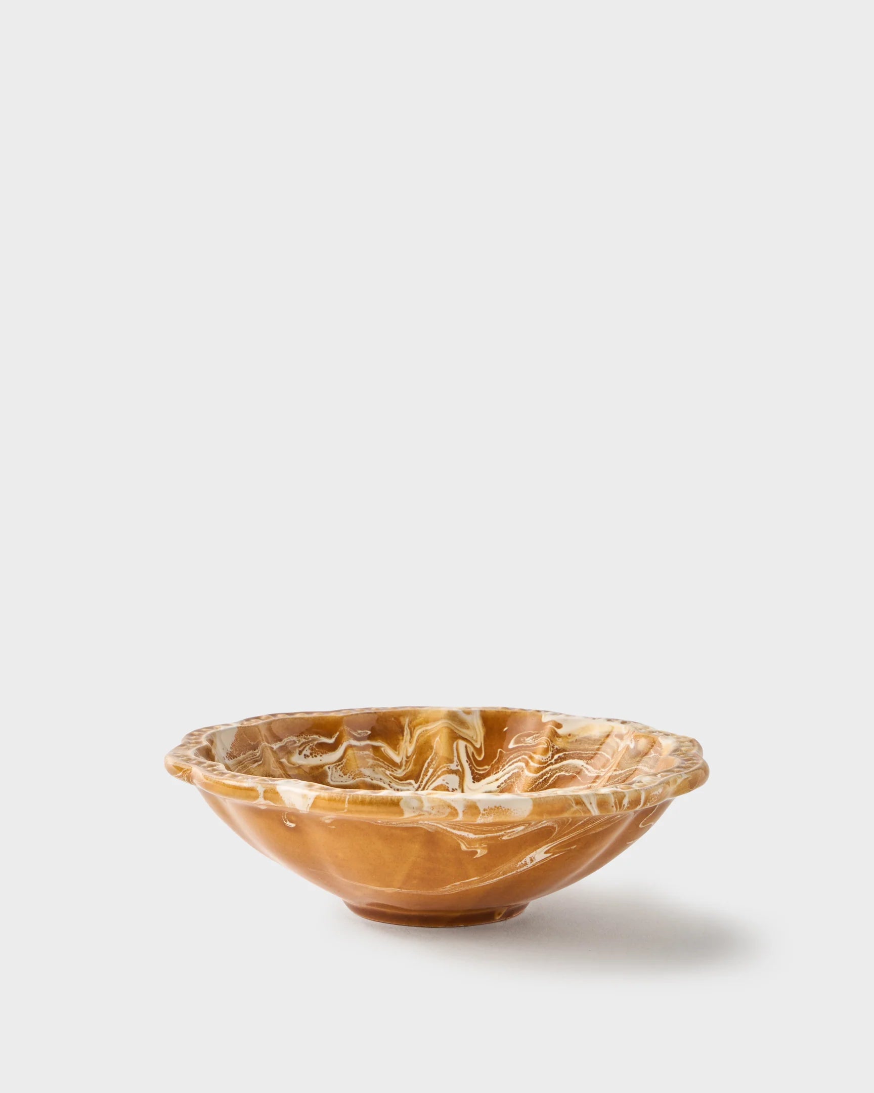 Marbled Small Bowl, Terracotta