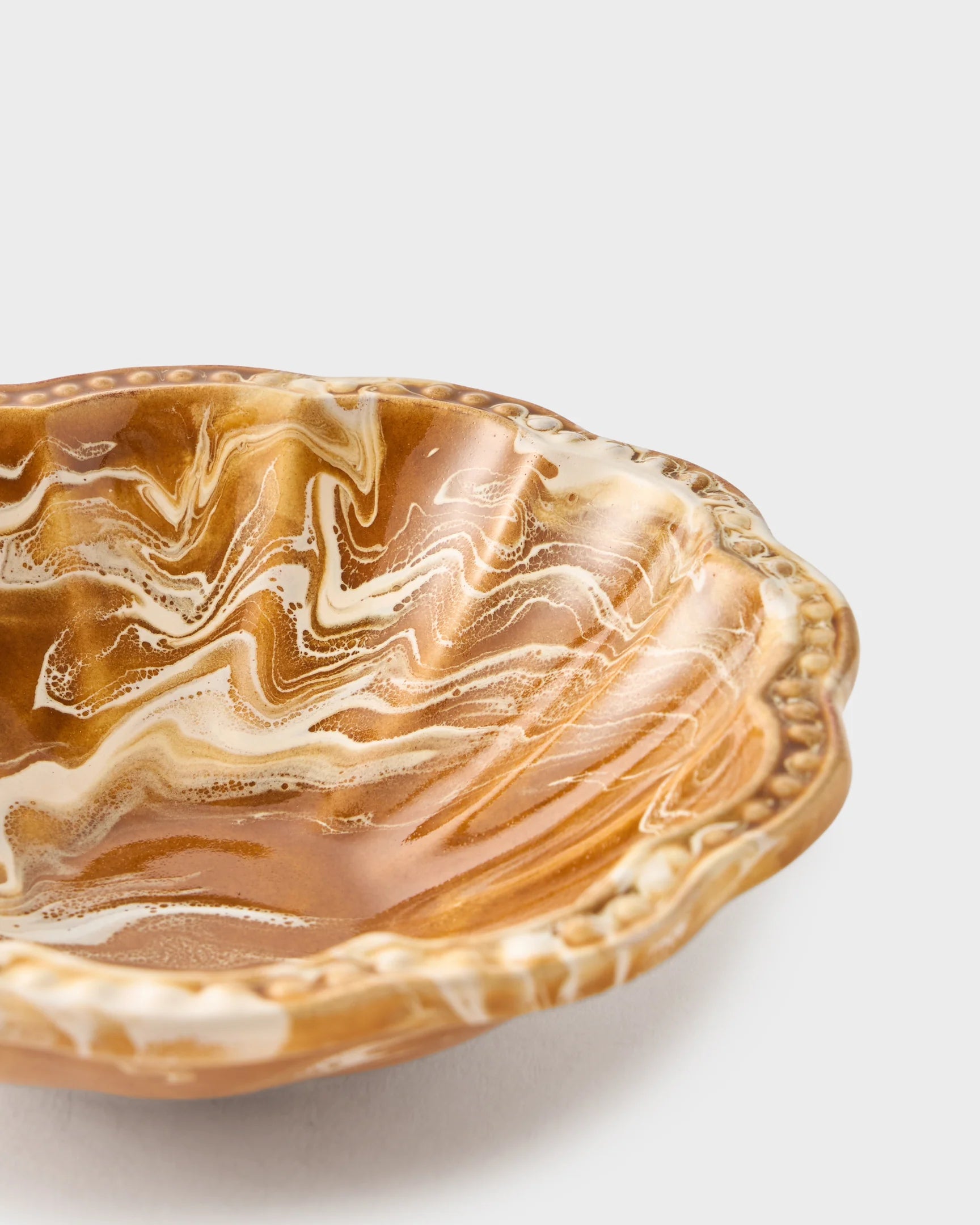 Marbled Small Bowl, Terracotta