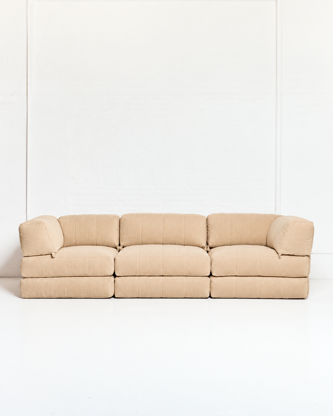 Duvet Corner Sofa Creme Corduroy