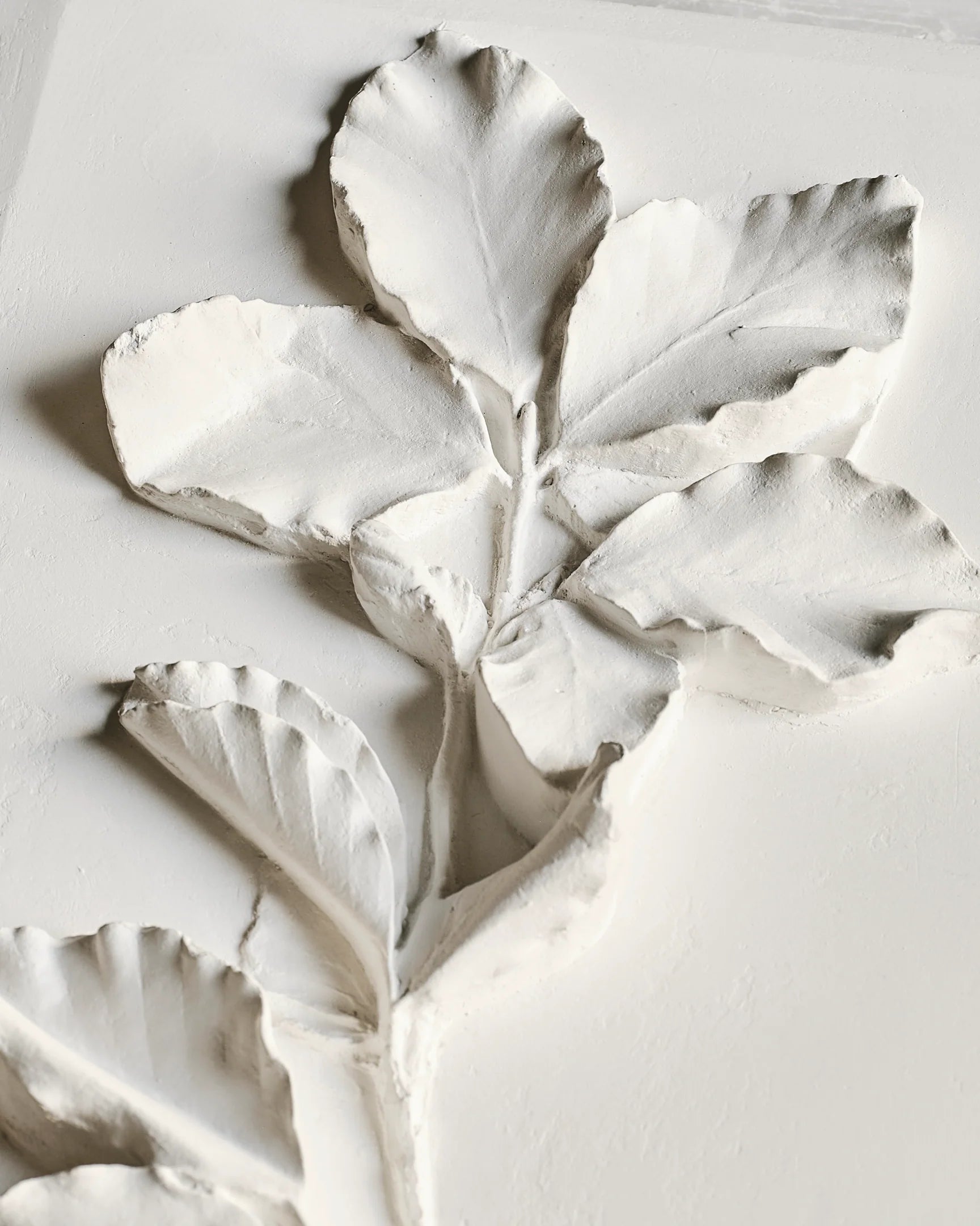 Botanical Sprig Fine Plaster Relief, Medium
