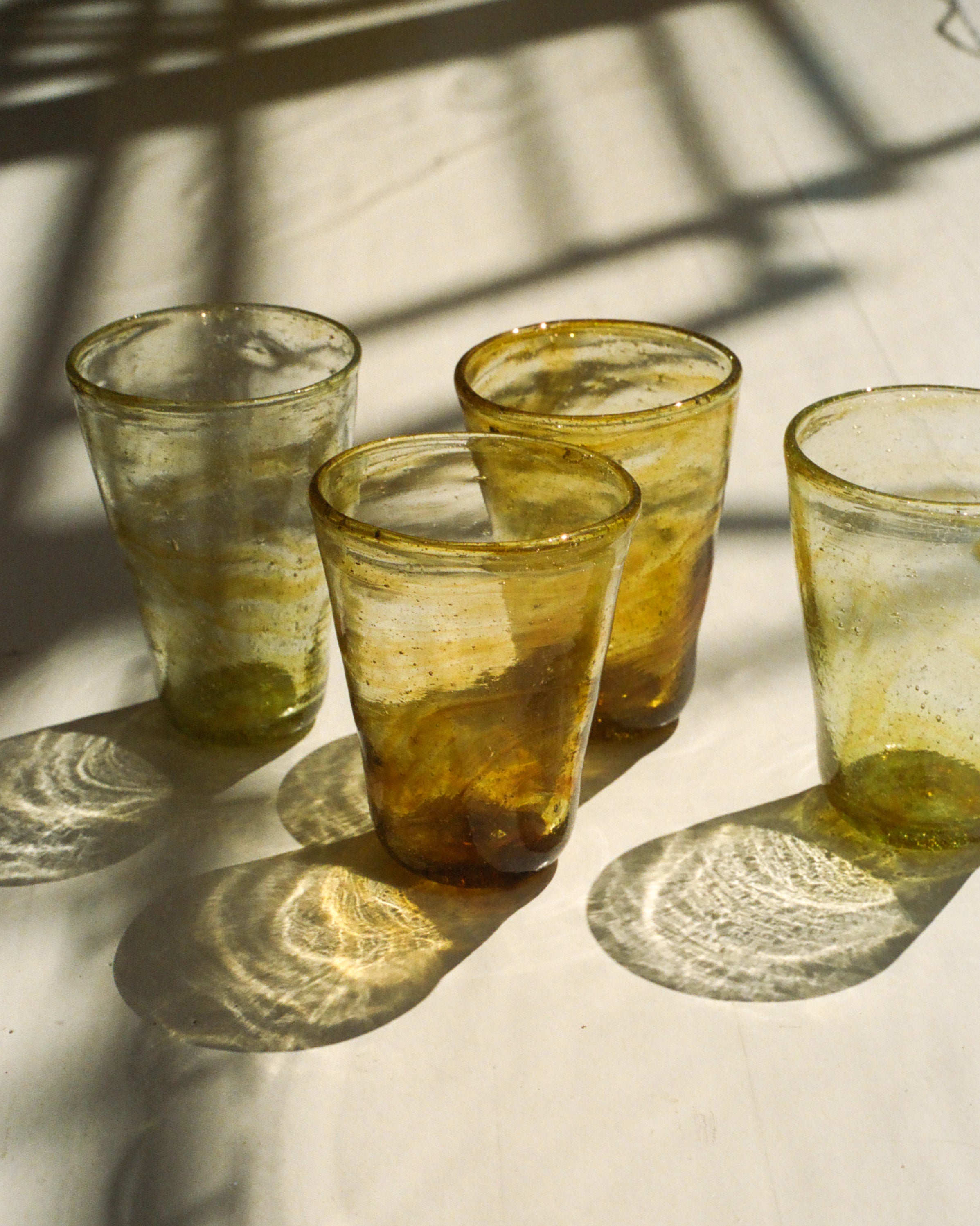 Egyptian Recycled Everyday Glass in Amber