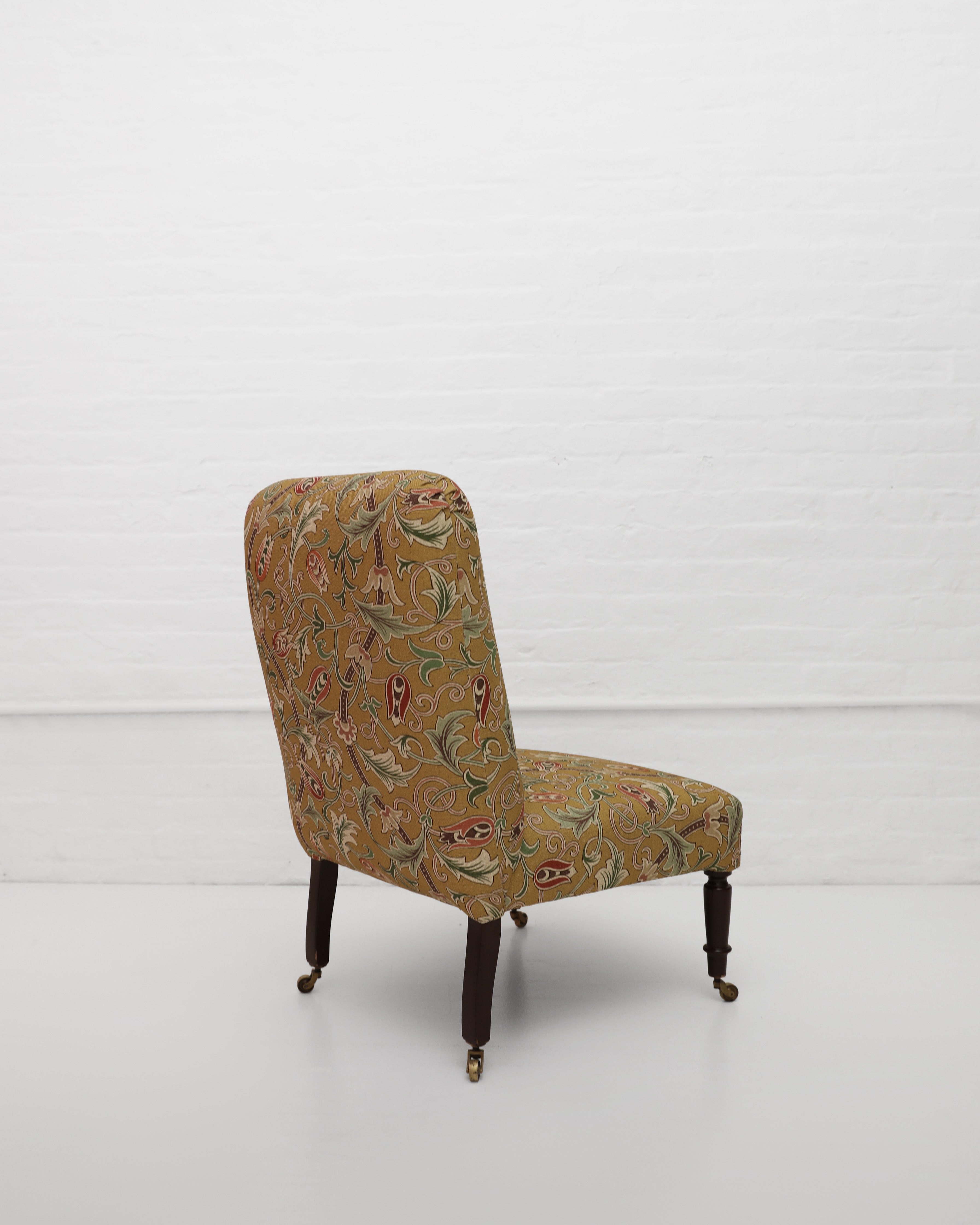 WILLIAM WHITE x CABANA: Studio Slipper Chair, William Morris Scrolling Tulip