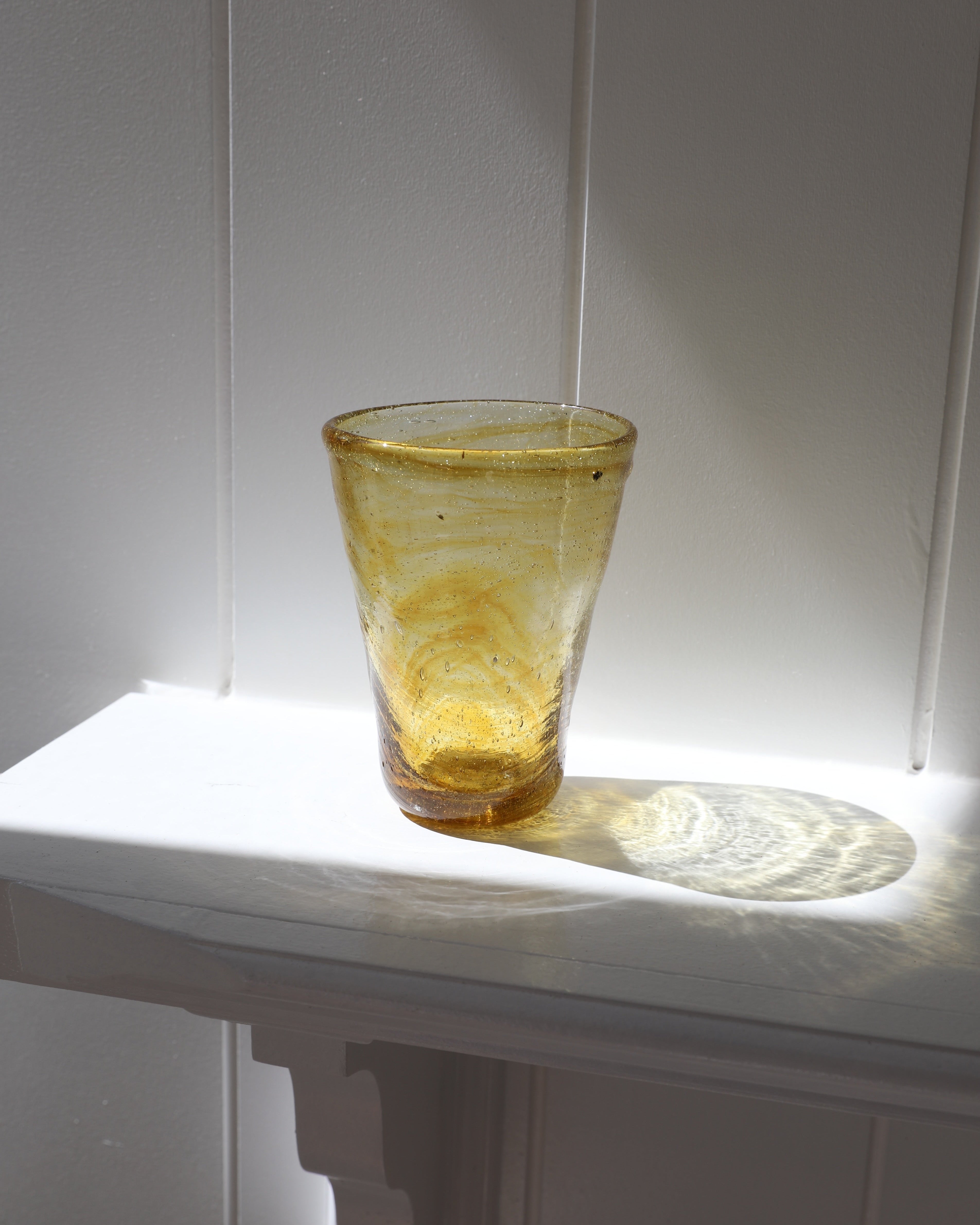 Egyptian Recycled Everyday Glass in Amber