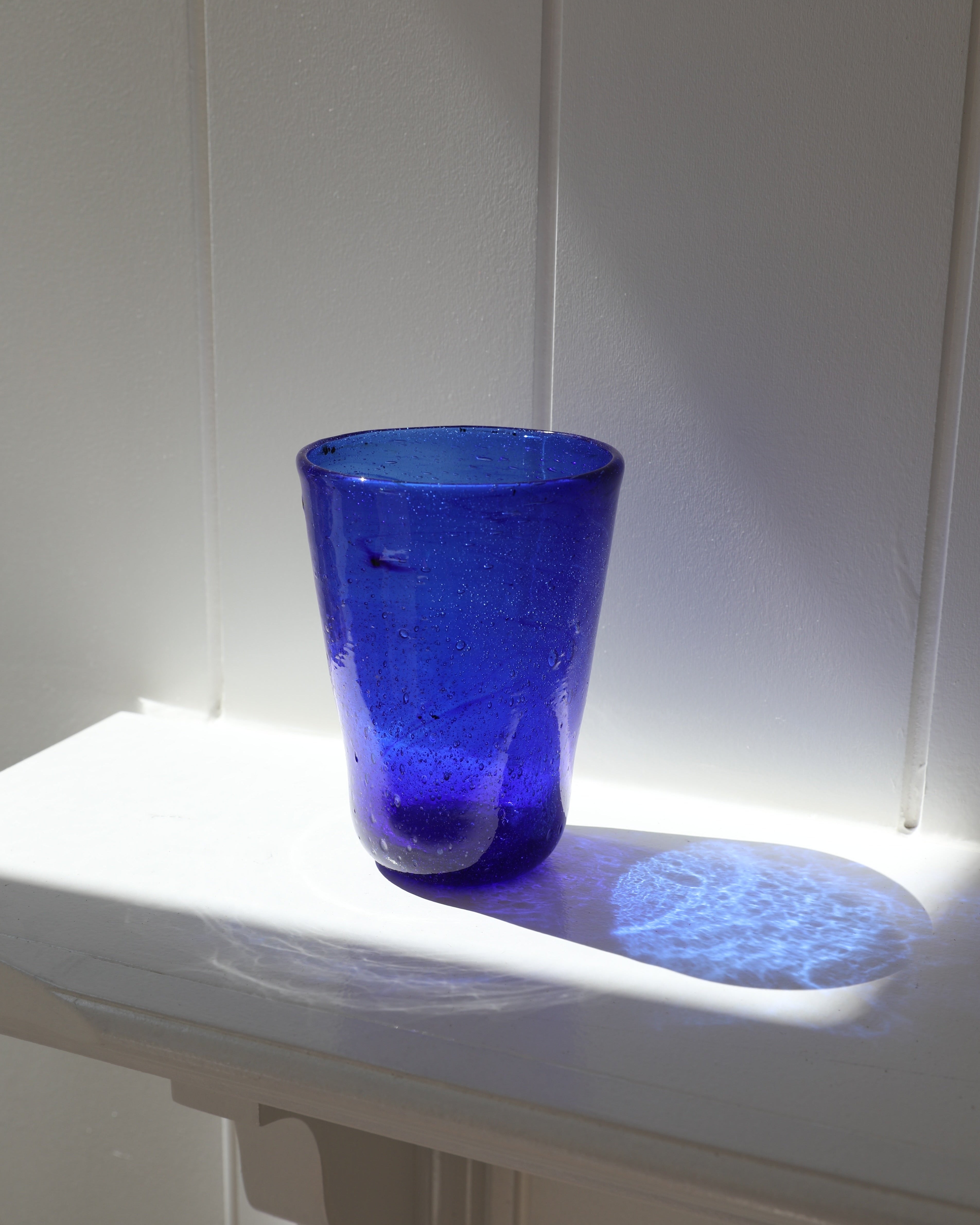 Egyptian Recycled Everyday Glass in Cobalt Blue