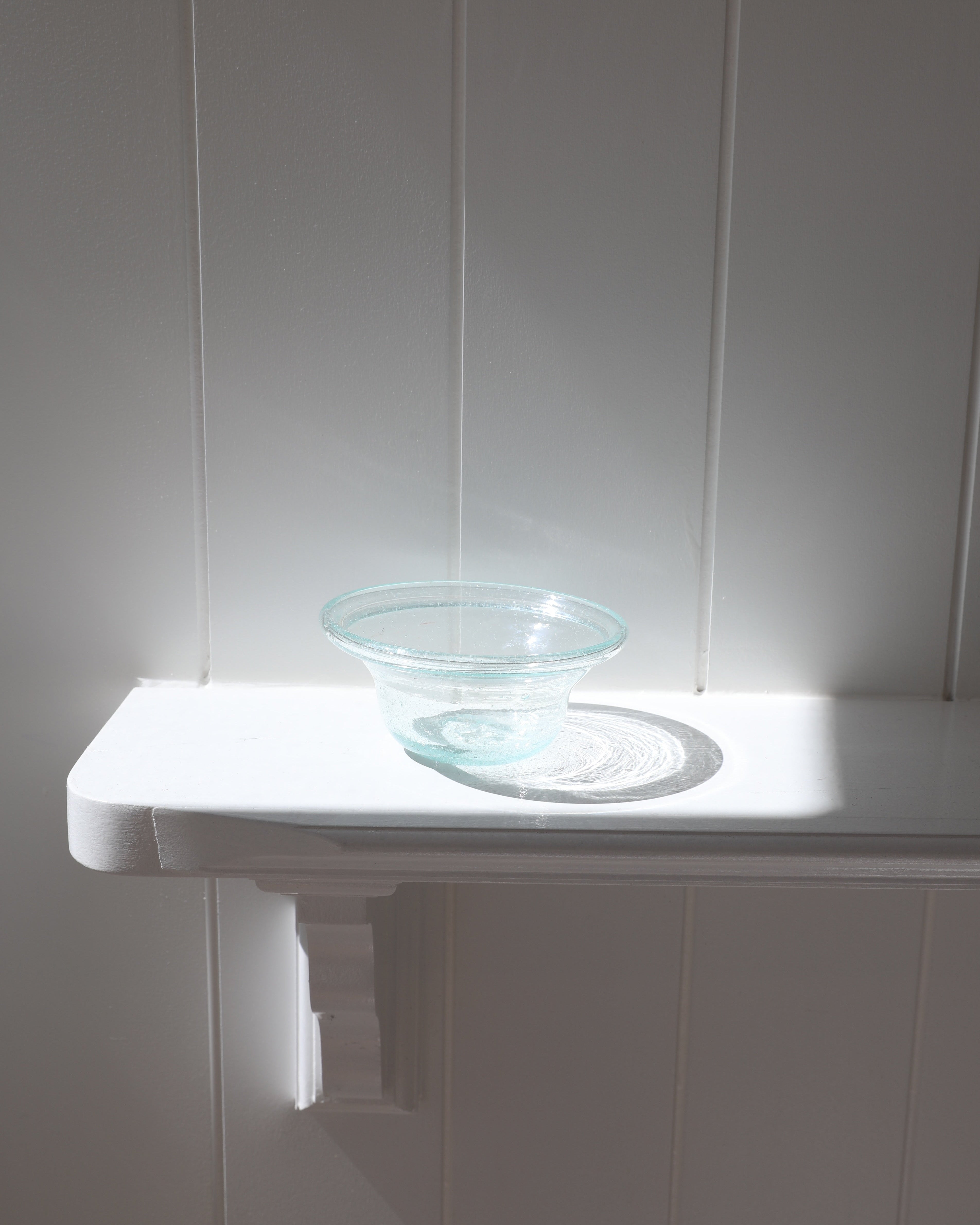 Egyptian Recycled Glass Apertivo Bowl in Clear